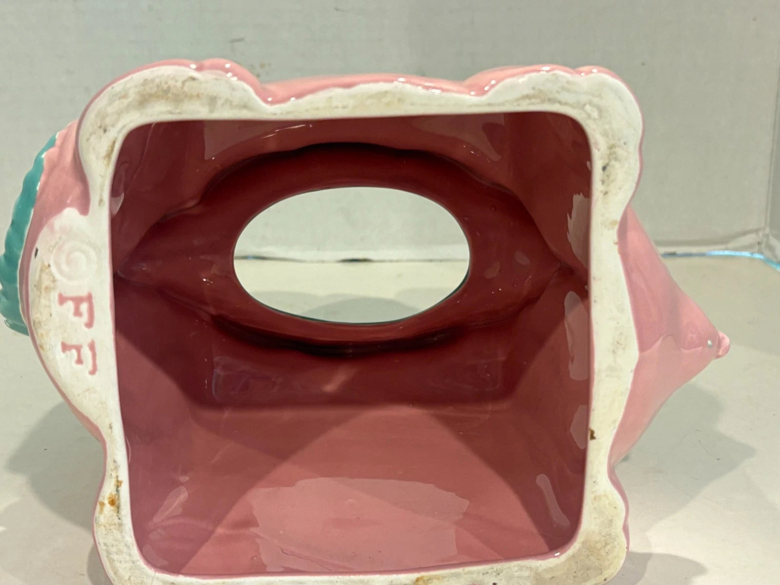 FITZ & FLOYD Vintage 1986 Pink & Green Dinosaur Tissue Box Holder | eBay