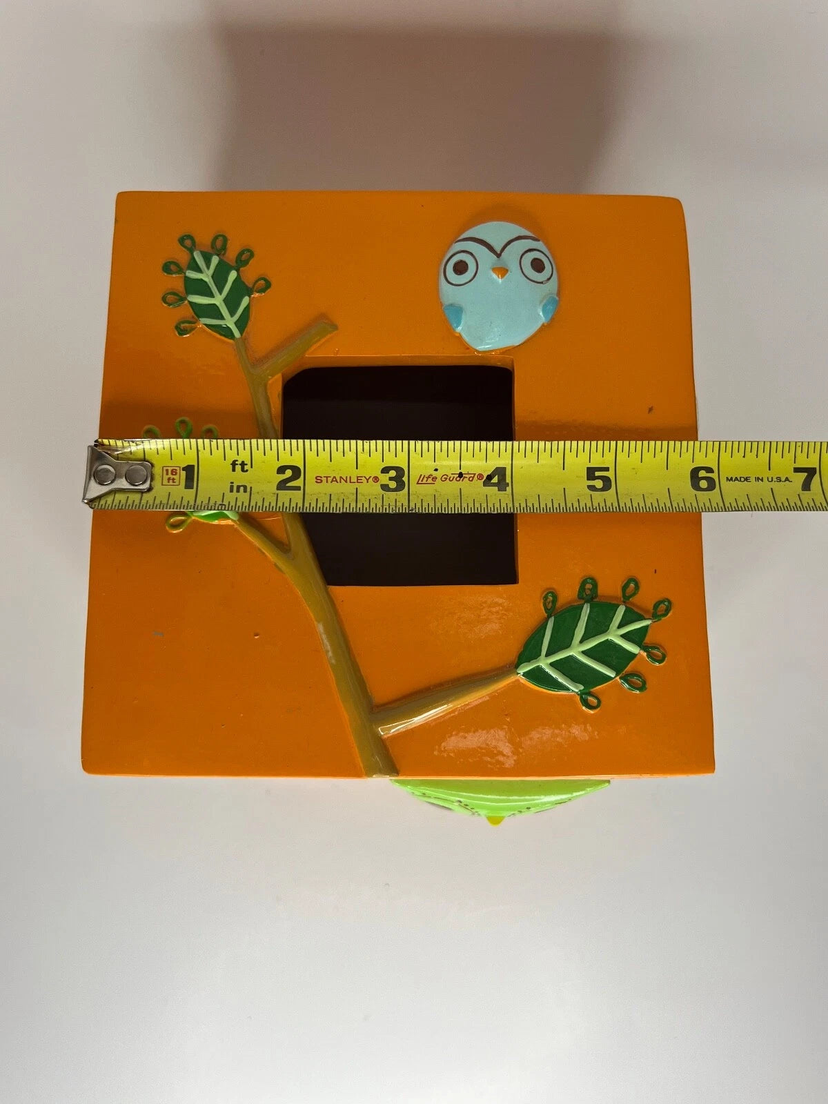 Give a Hoot Owl Tissue Box Holder Creative Bath Orange Resin 5.75" Square AS IS | eBay