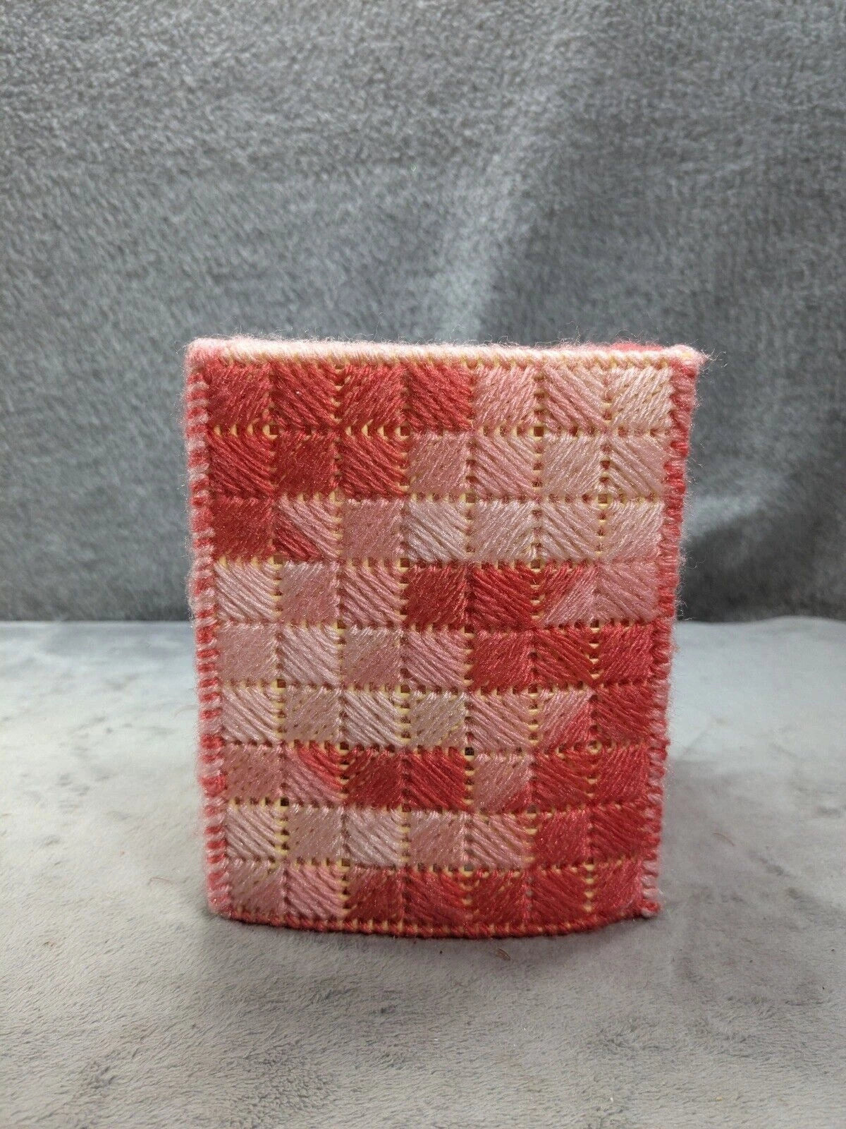 Handmade Needlepoint 6” Tall Tissue Box Cover Valentines Theme | eBay
