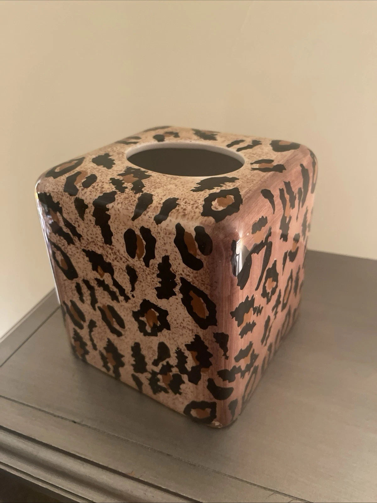 Ceramic Tissue Box Holder By Bathworks Jungle-Jim | eBay