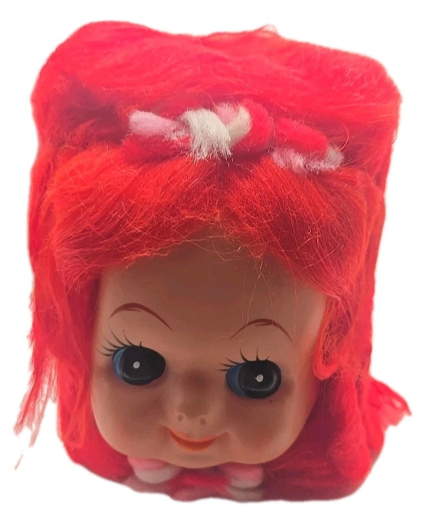Vintage 1970s Baby Doll Head Red Hair Dispenser with Kleenex Tissue Box | eBay