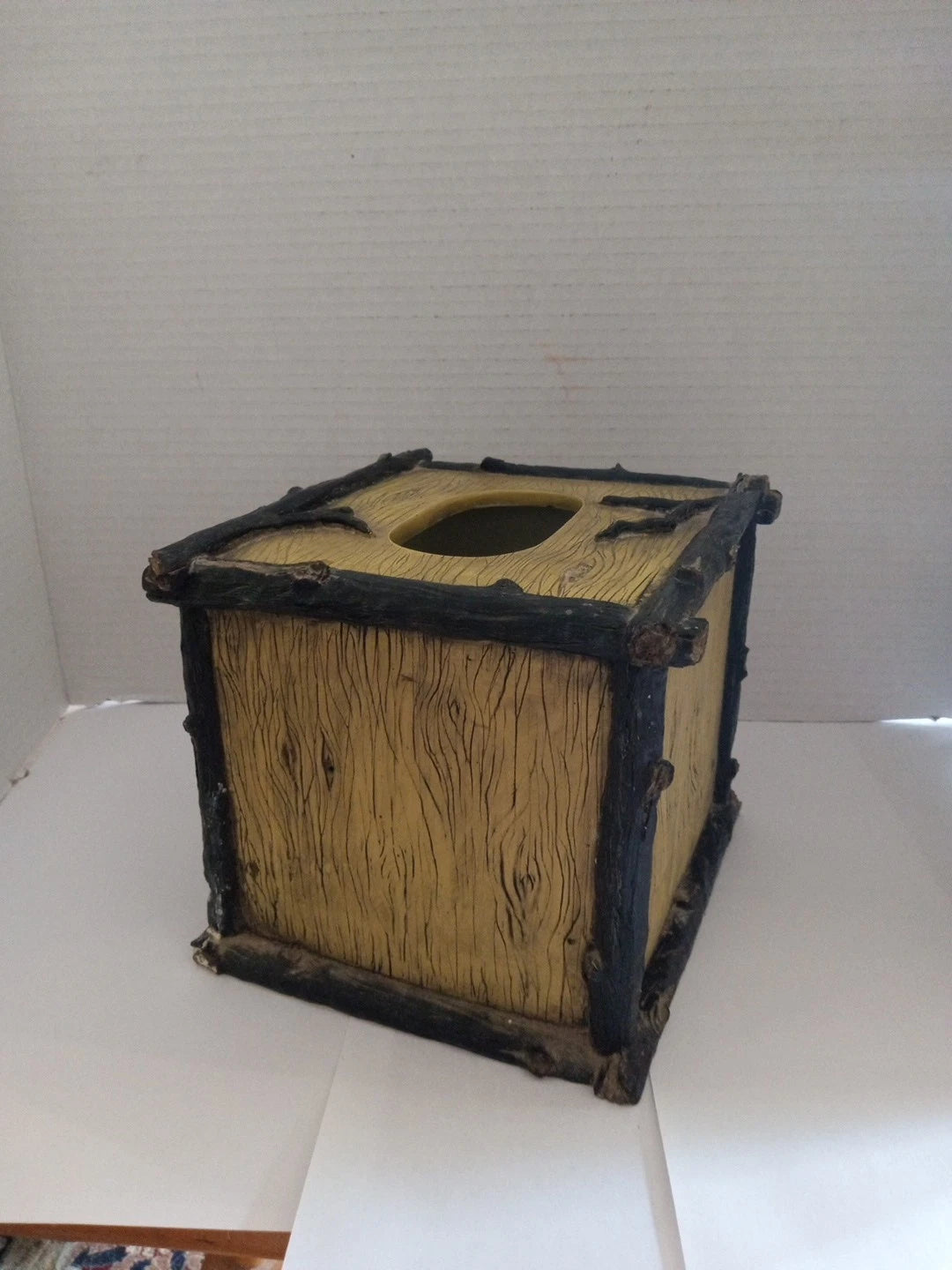 SARANAC Cabin Rustic Decor Wood Twig Design TISSUE BOX COVER Bathroom Vanity | eBay