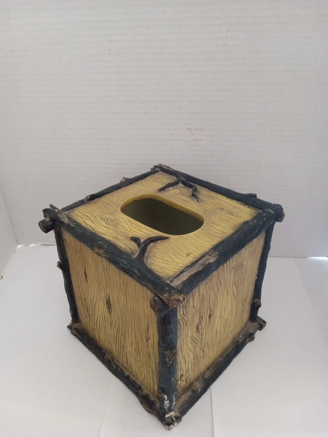 SARANAC Cabin Rustic Decor Wood Twig Design TISSUE BOX COVER Bathroom Vanity | eBay