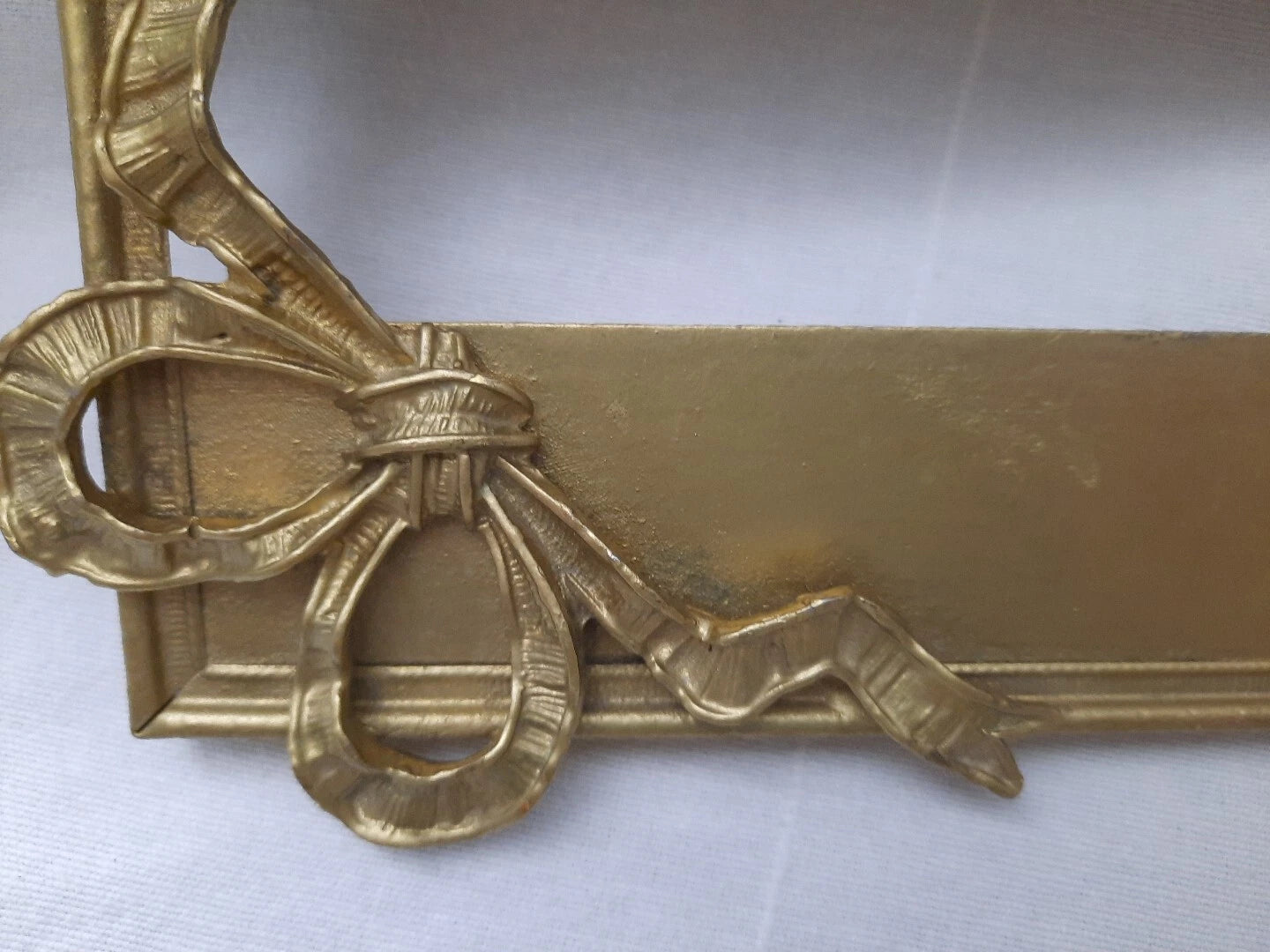 Vintage Antiqued Gold Tone Metal Rectangular Tissue Box Cover 2 Pc w/ Ribbon Bow | eBay