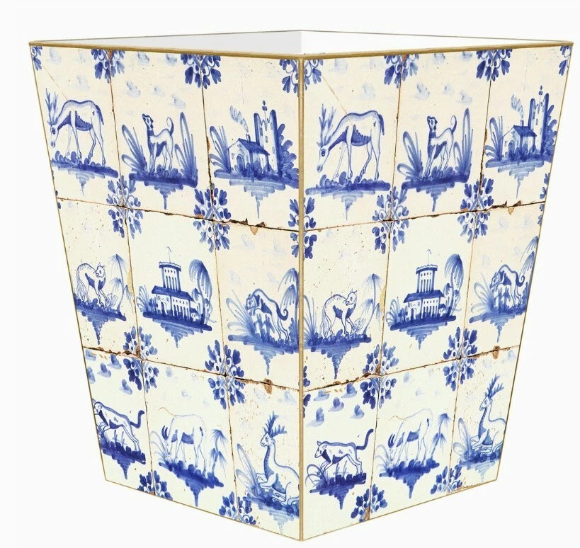 Marye-Kelley, Delft Blue Tiles Cubed Tissue Box Cover, New | eBay