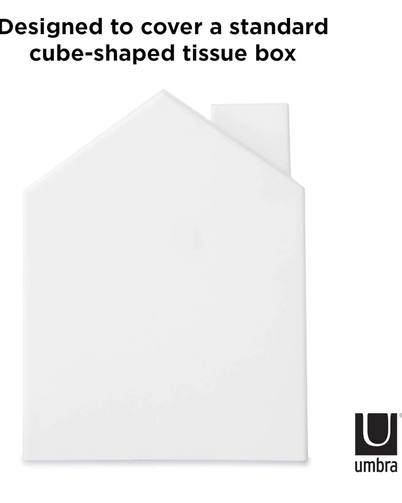 Casa Tissue Box Cover House Shaped Square Tissue Box Holder White Plastic | eBay