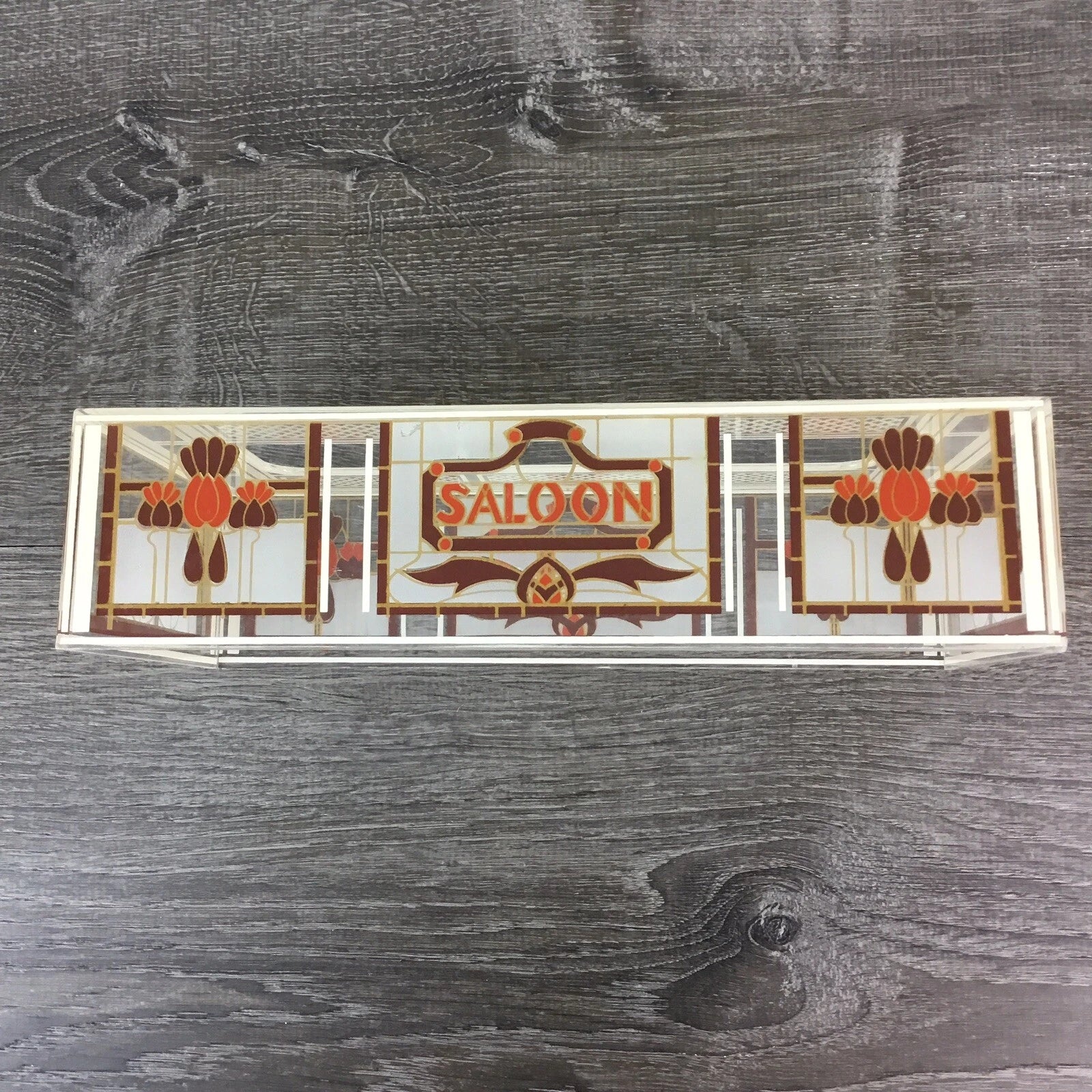 Vintage Acrylic Lucite Tissue Box Cover Holder Saloon Western Brown Rust Beige | eBay