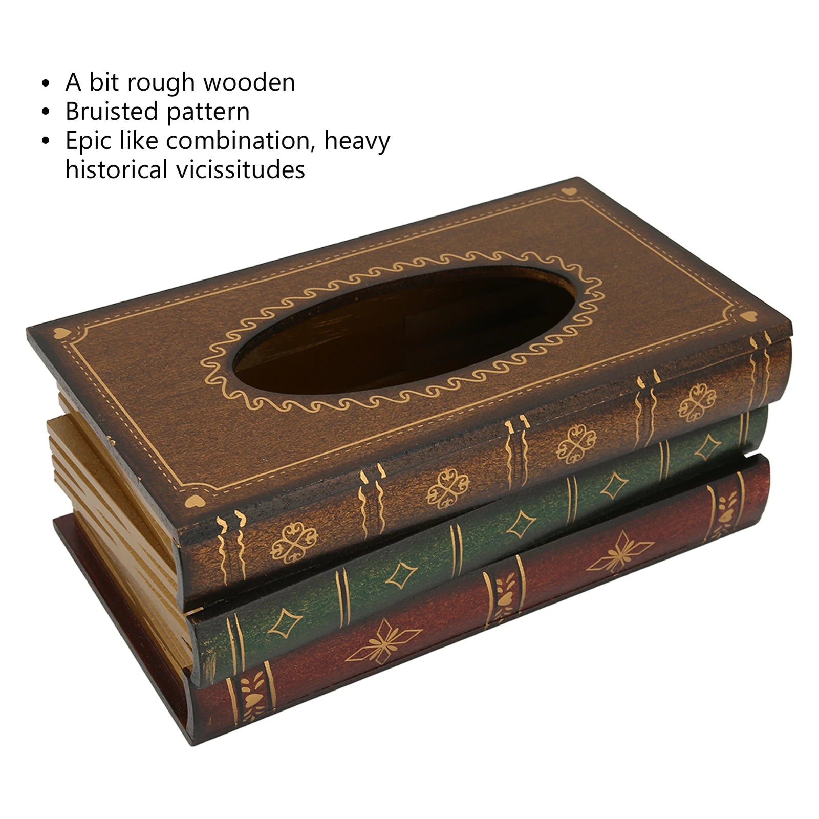 Book Tissue Box Cover Rectangular Tissue Holder Dispenser Paper Cover Case | eBay