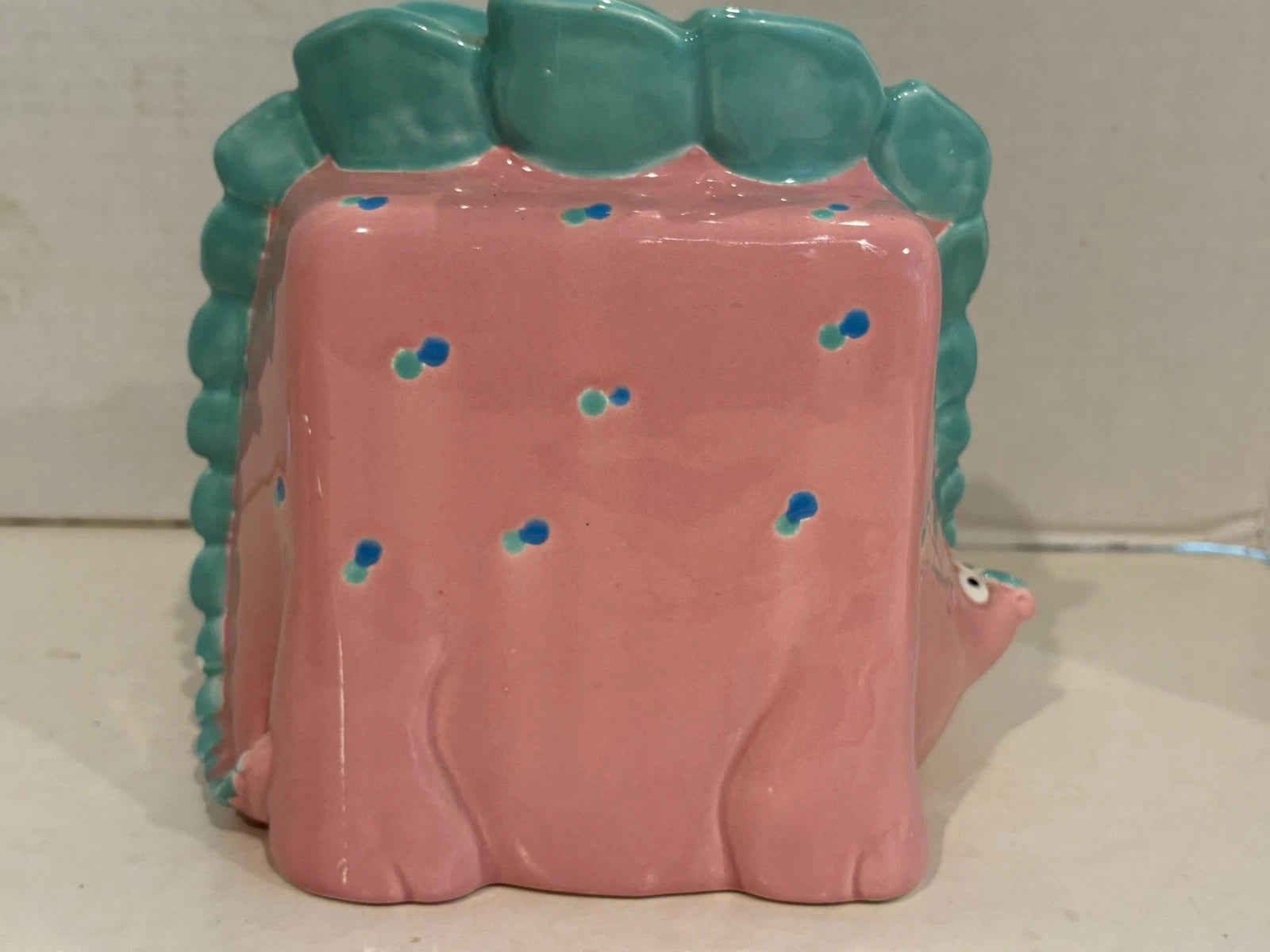 FITZ & FLOYD Vintage 1986 Pink & Green Dinosaur Tissue Box Holder | eBay