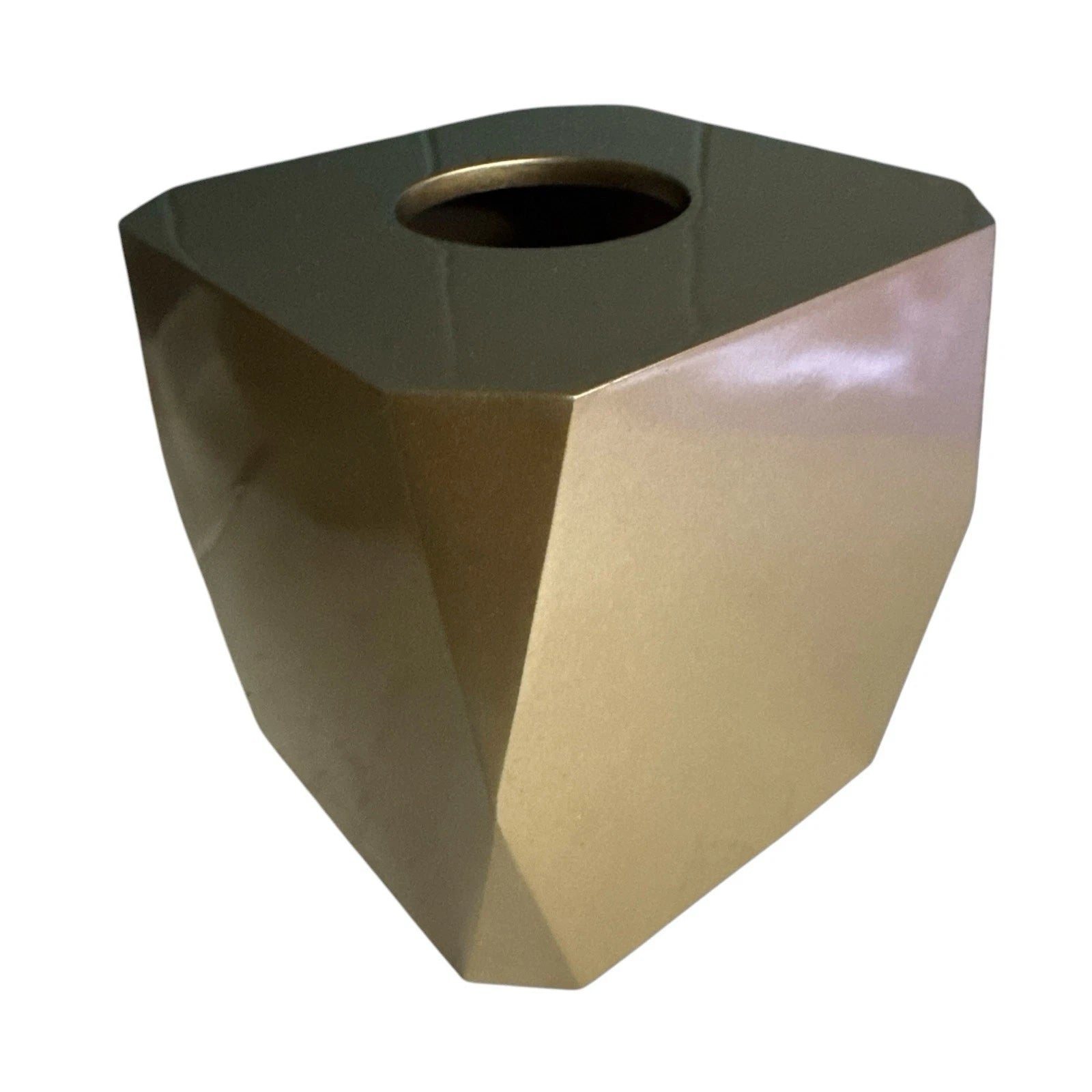 Taymor's Ice Gold Collection Square Boutique Tissue Box Cover NWT | eBay