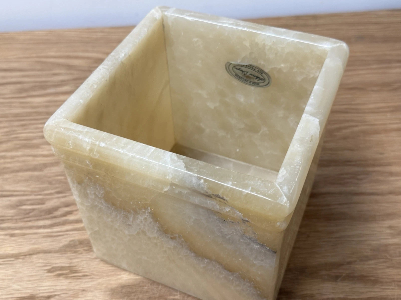 SELAMAT DESIGNS Solid & Heavy Luxury Marble Tissue Box Holder Yellow Tan | eBay