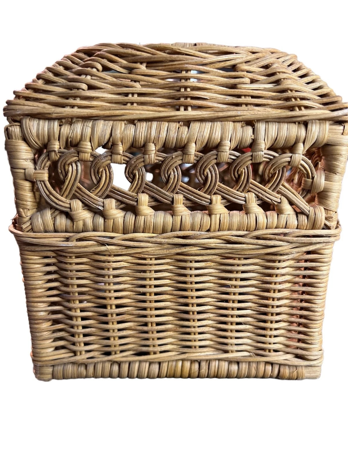 Boho Wicker Ratan Woven Square with Rounded Top Tissue Box Cover | eBay