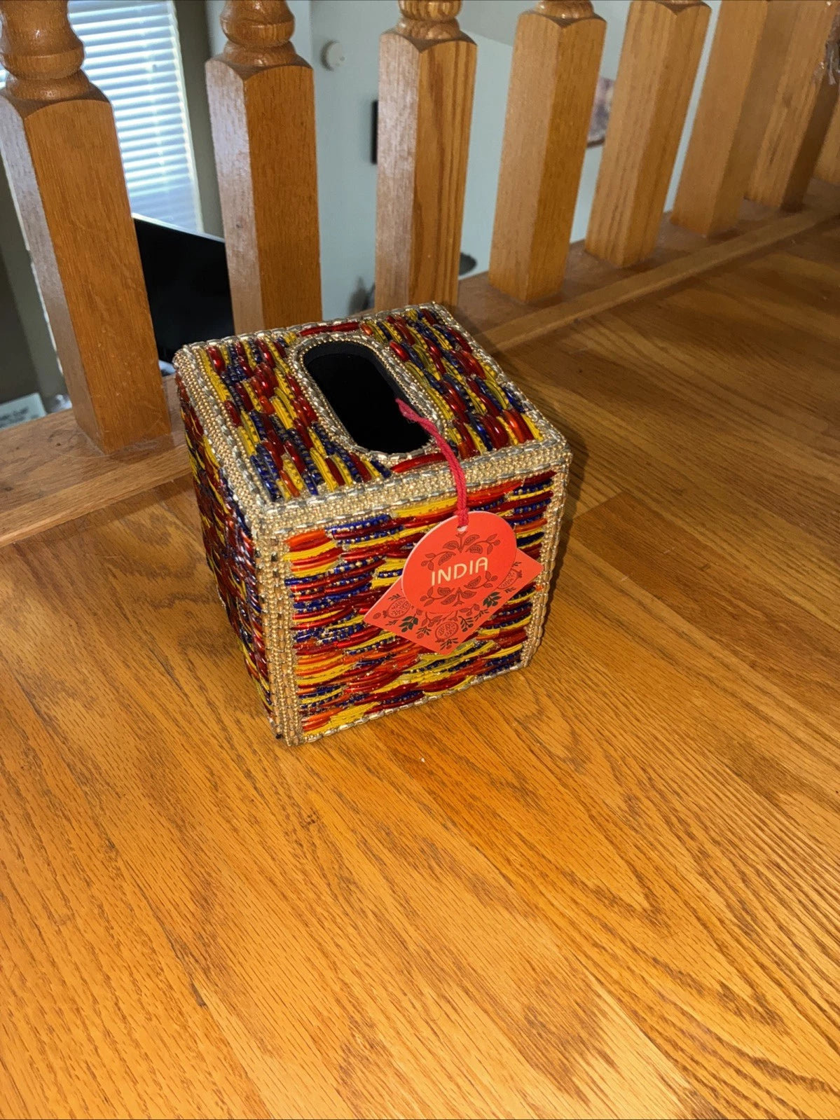 Beautiful Multicolor Glass Piece Tissue Box Holder | eBay