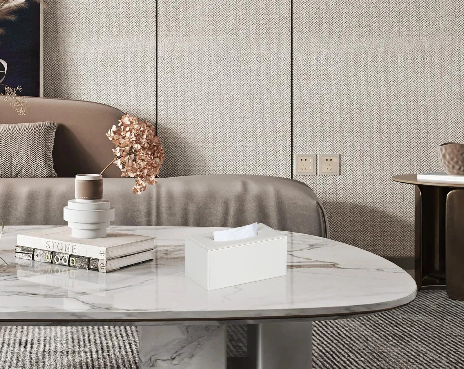 Tissue Box Cover Rectangular Tissue Box Holder for Bathroom (White) | eBay