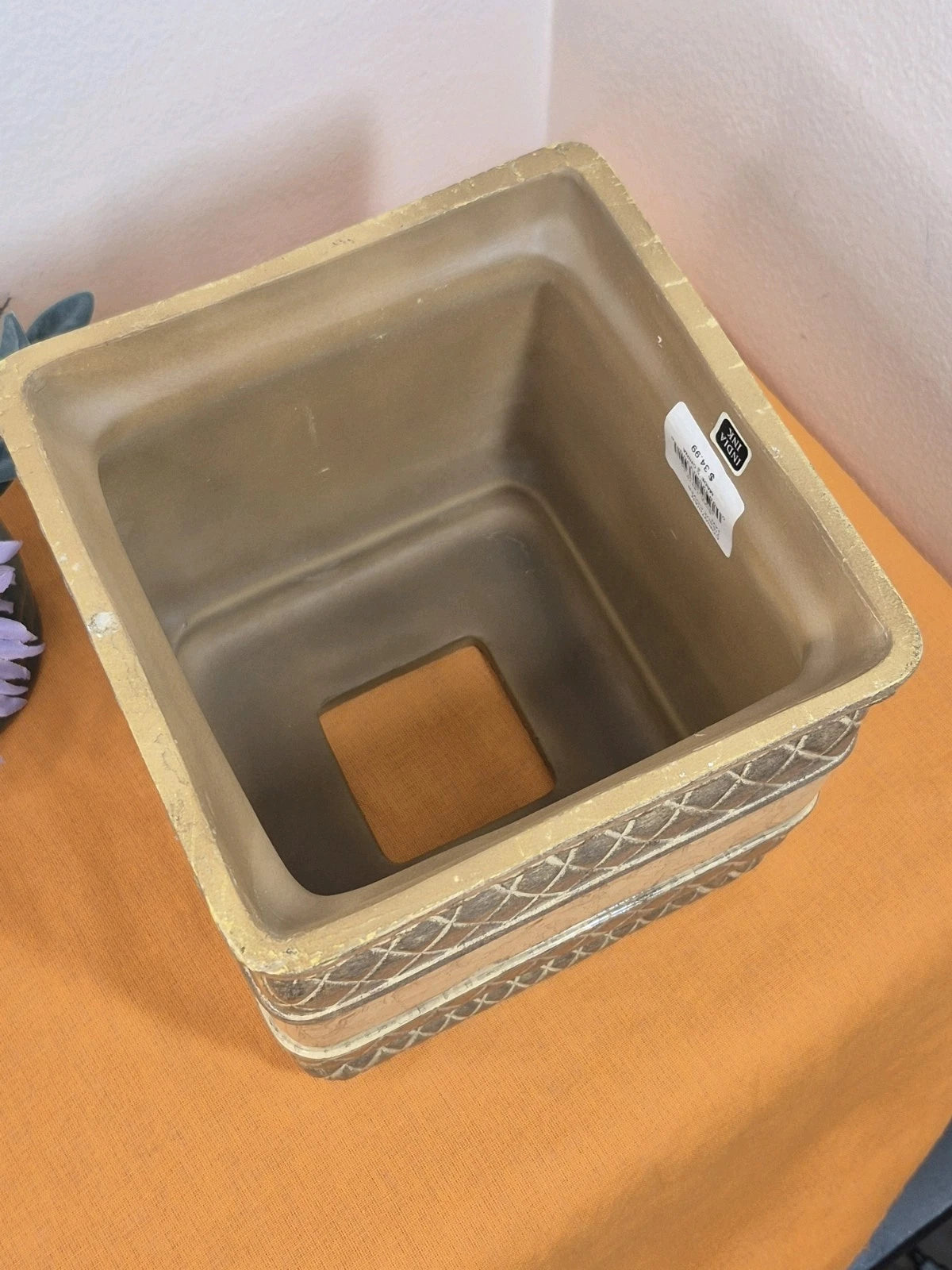 India Ink Corinthian Tissue Box Cover Resin 6"x6"x6" | eBay