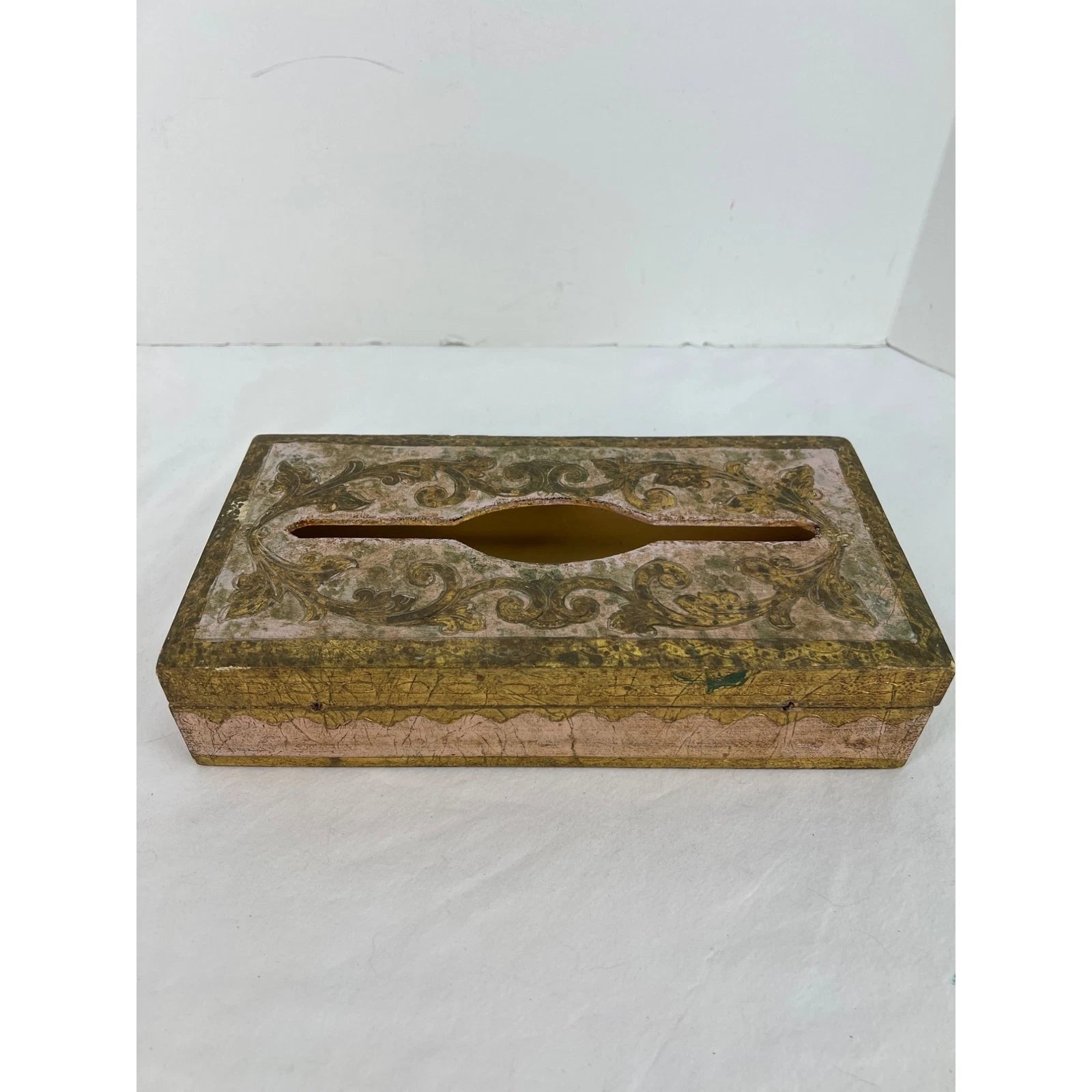 Mid-Century Italian Florentine Wooden Tissue Box Holder Handcrafted Decorative D | eBay