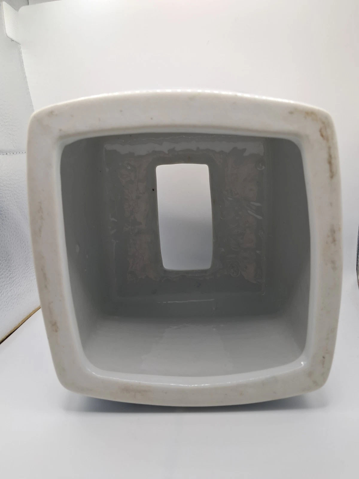 Blue White Grape Vine Leaves Heavy Ceramic Bathroom Tissue Holder 6 1/4" Square | eBay