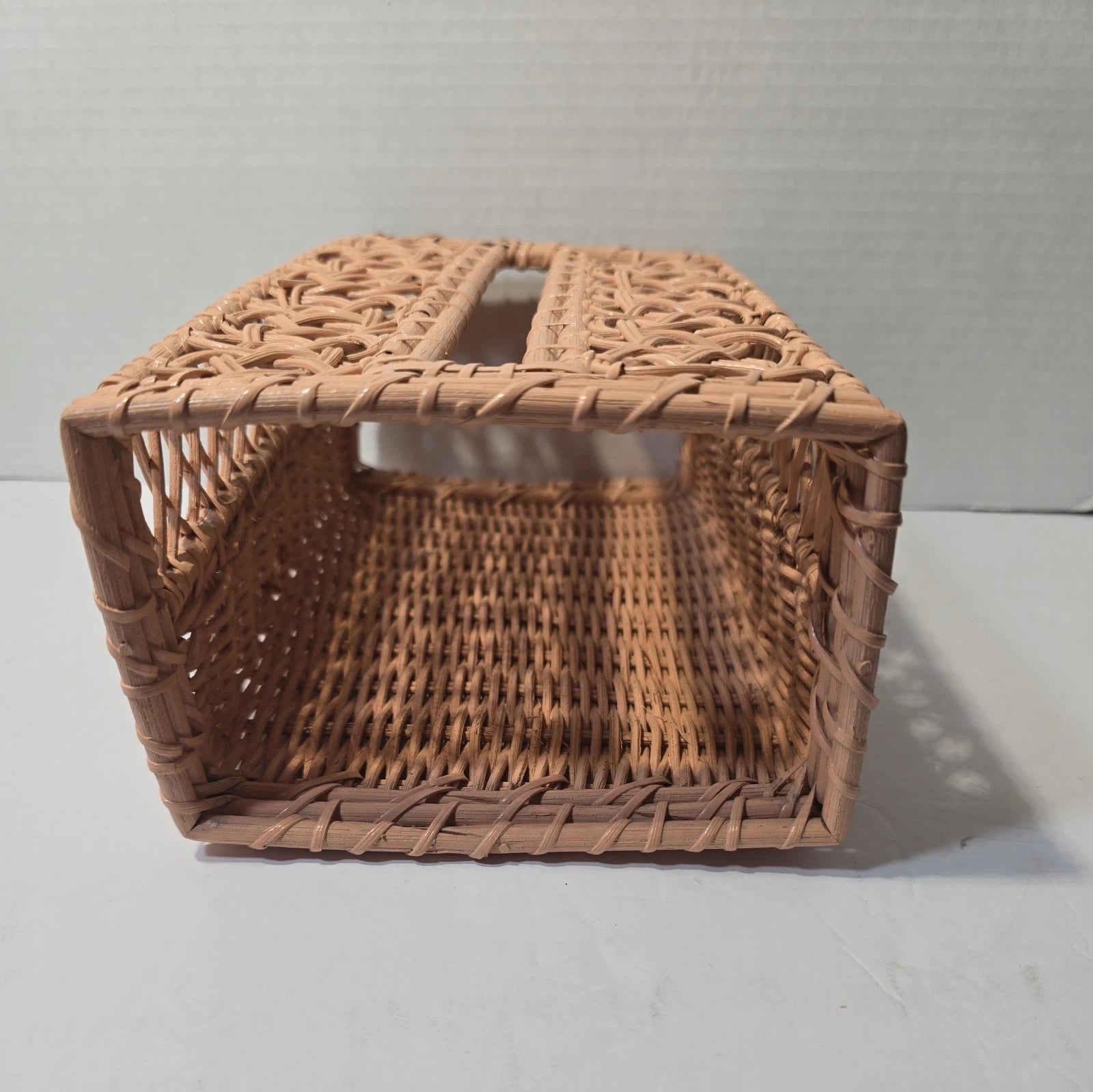 tissue box cover Handwoven Rattan Boho bathroom Decor | eBay