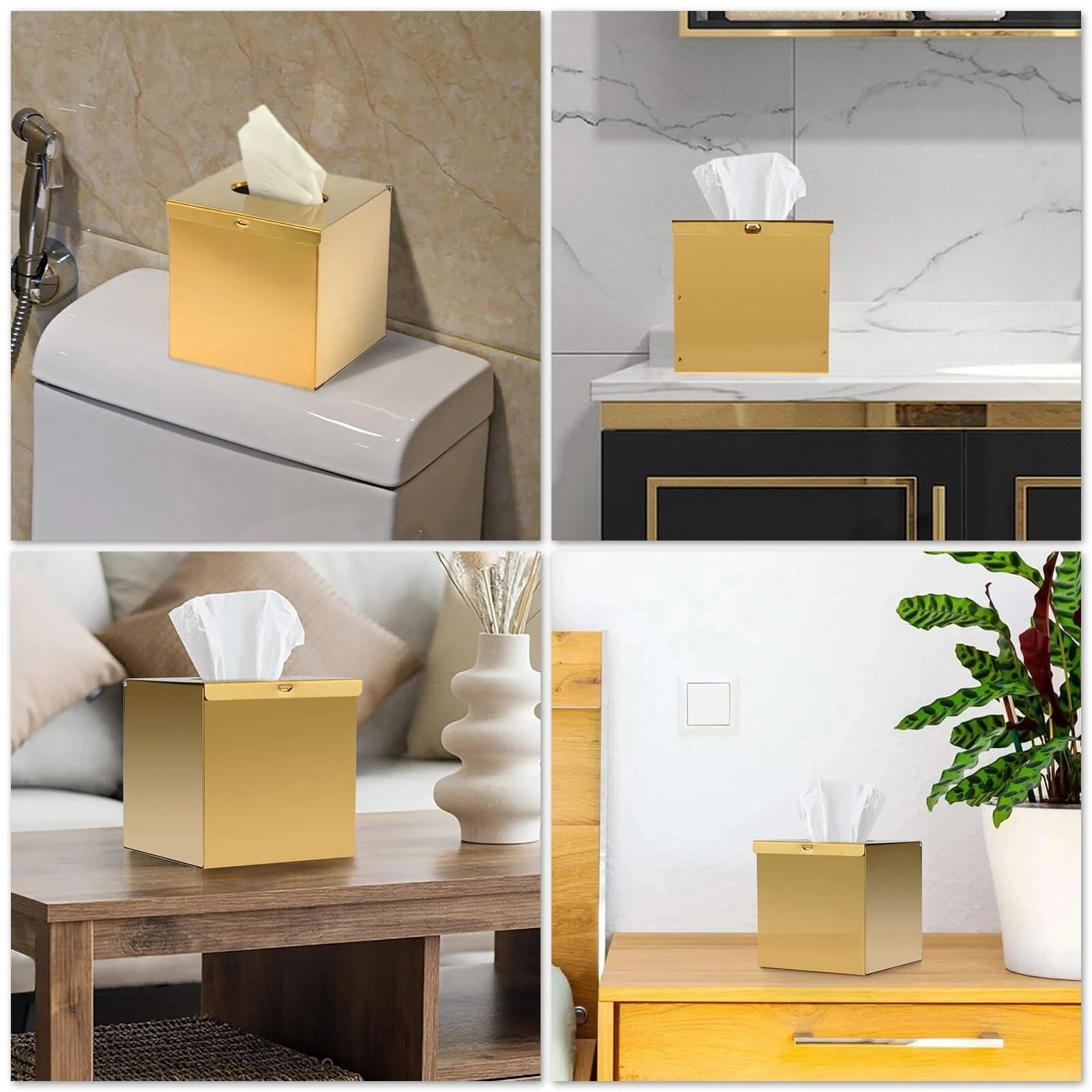 Tissue Box Cover Square Stainless Steel Tissue Boxwall Mount Tissue Box Holder W | eBay