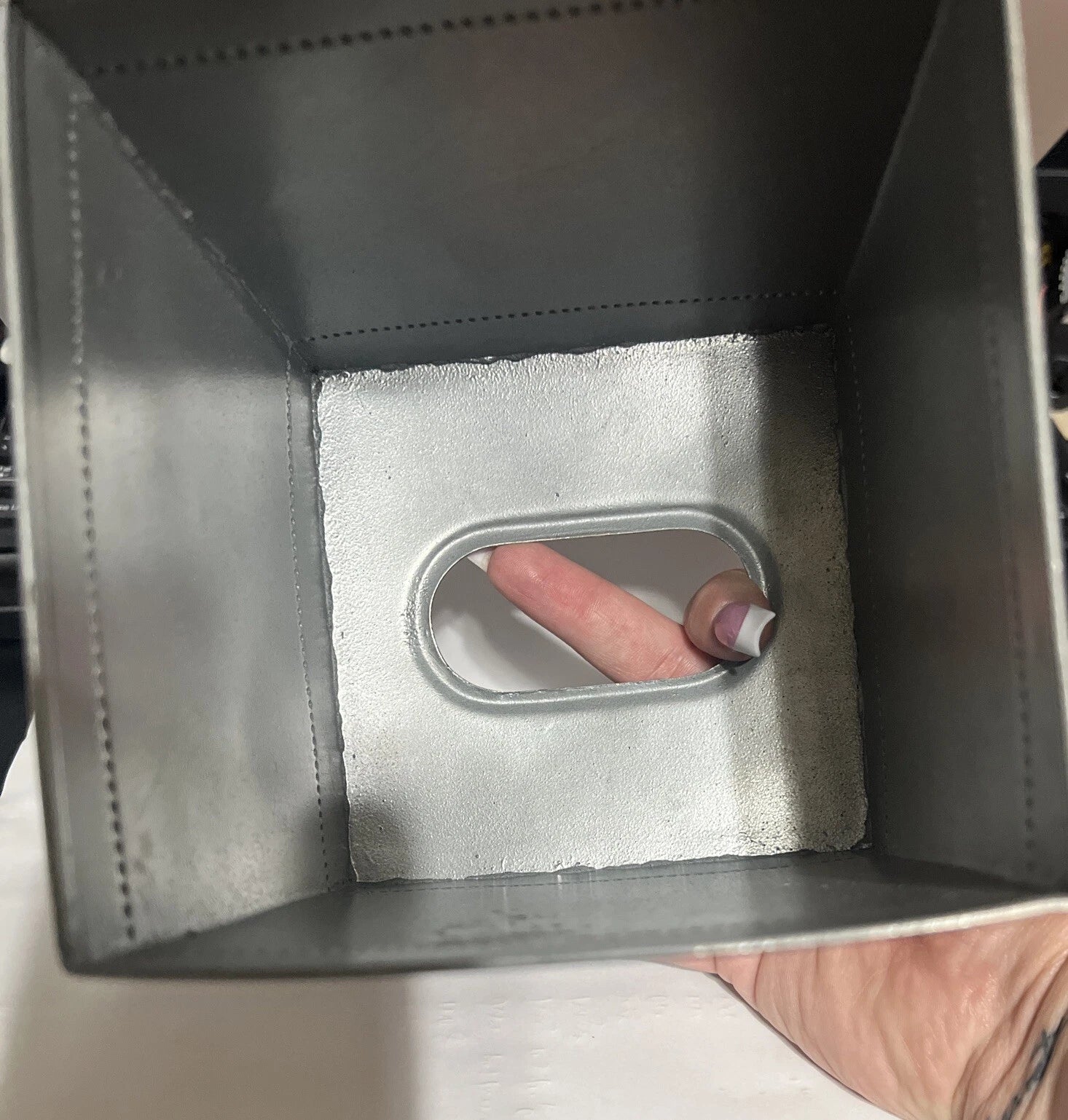 Silver Tone Metal Tissue Box | eBay