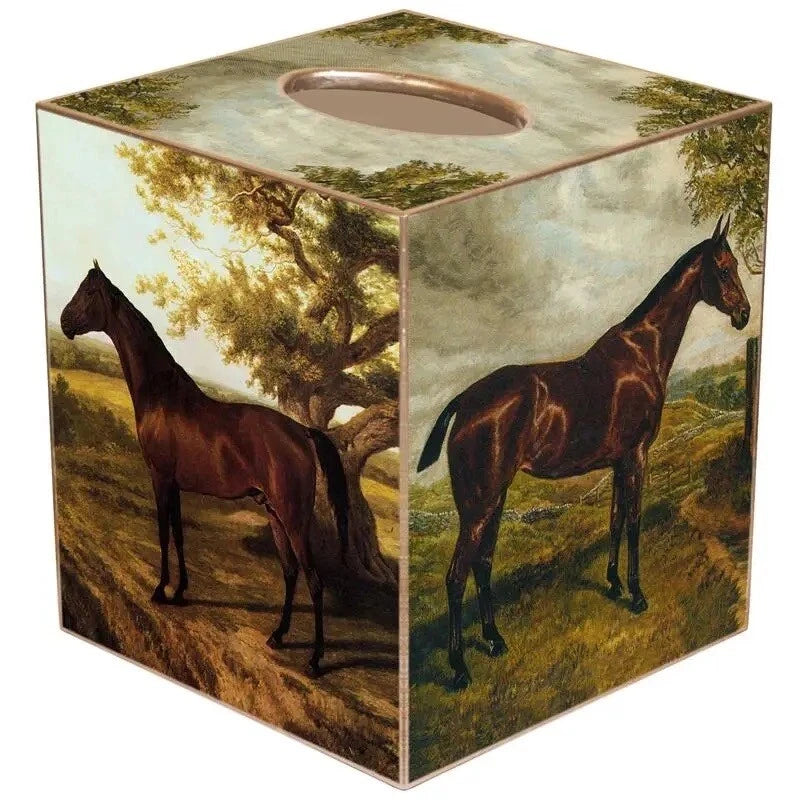 Marye-Kelley Horses Tissue Box Cover New | eBay