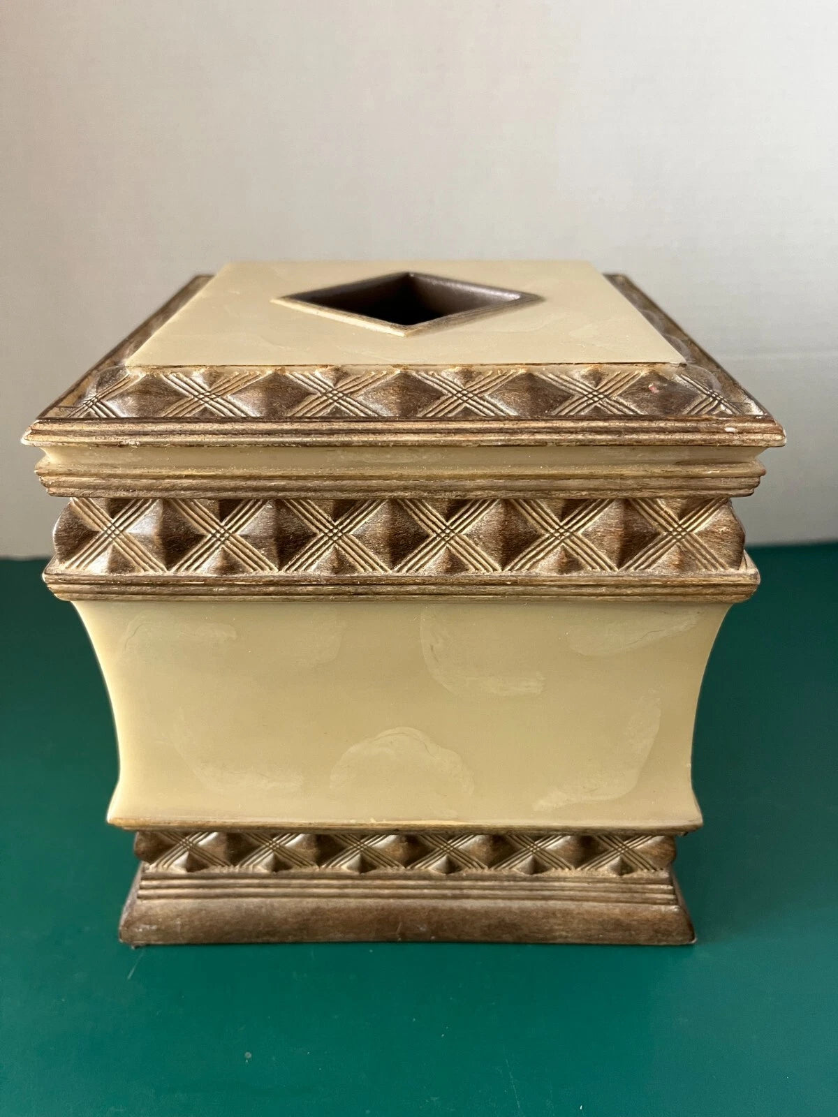 India Ink BRUNSWICK Faux Marble TISSUE BOX COVER Bathroom Vanity | eBay