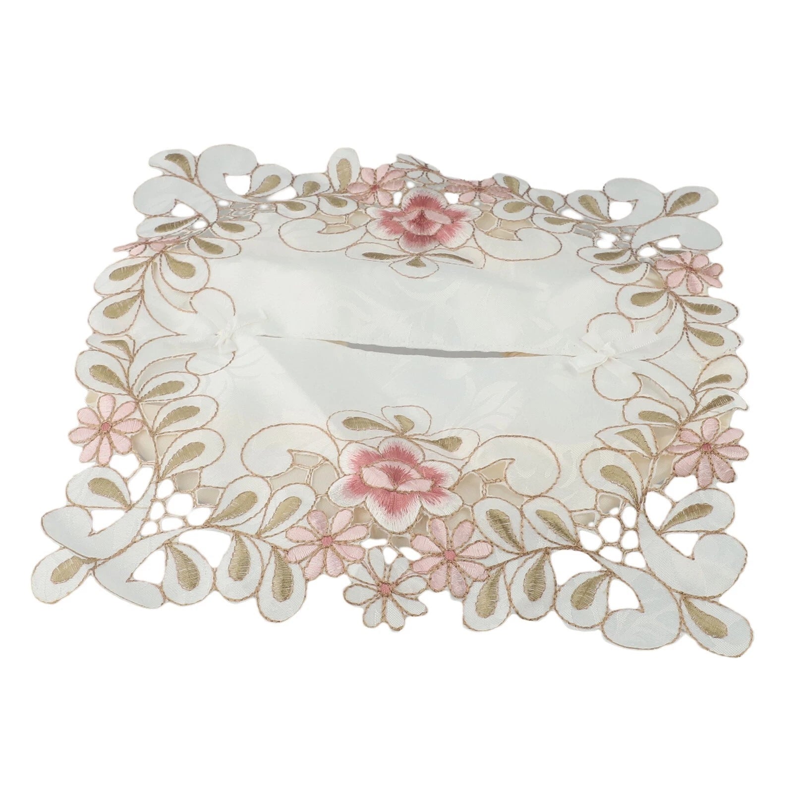 Exquisite Vintage Lace Fabric Tissue Box Cover Embroidered Tissue Box Cover | eBay