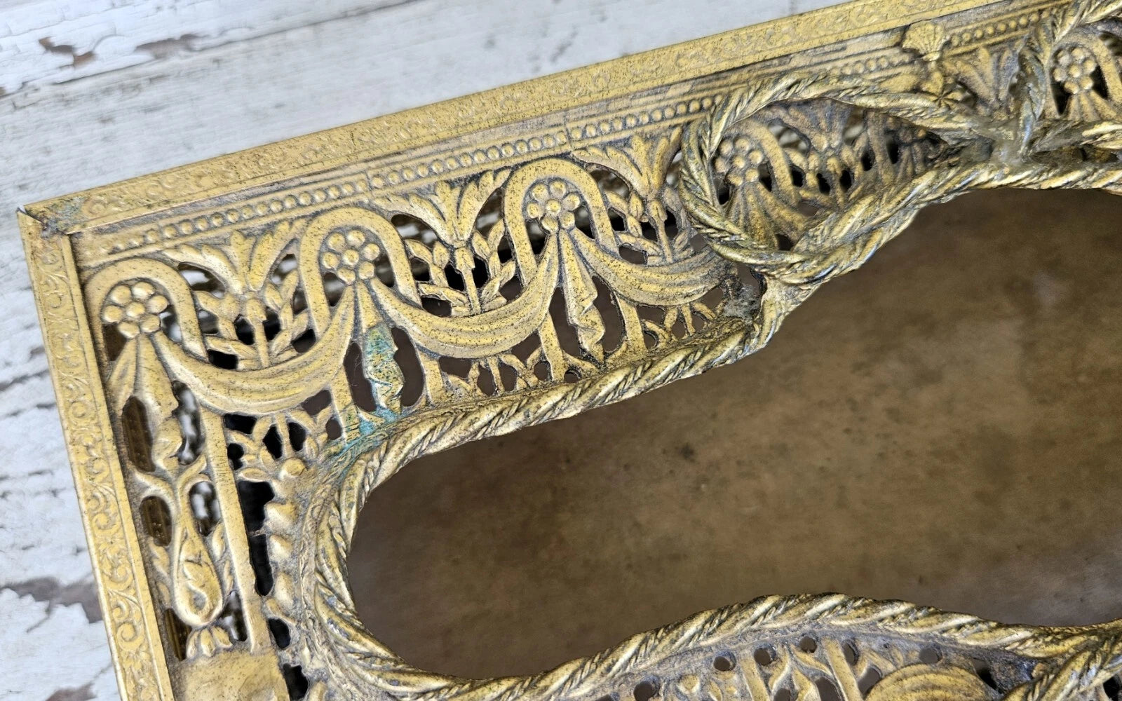 Antique Vintage Metal Bow Filigree Tissue Box Cover Holder Gold Tone Removable | eBay