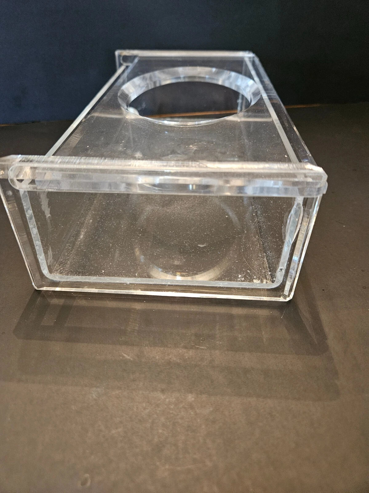 HEAVY GOOD QUALITY LUCITE TISSUE BOX CLEAR | eBay