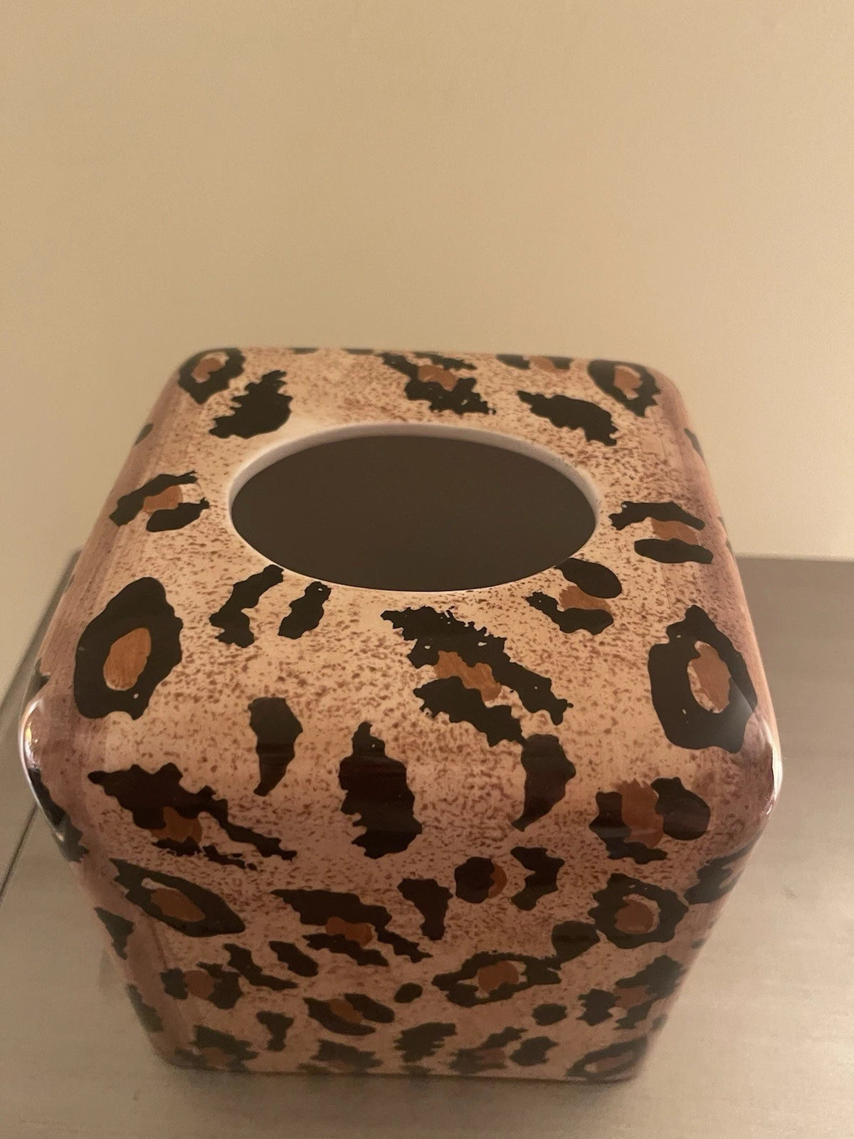 Ceramic Tissue Box Holder By Bathworks Jungle-Jim | eBay