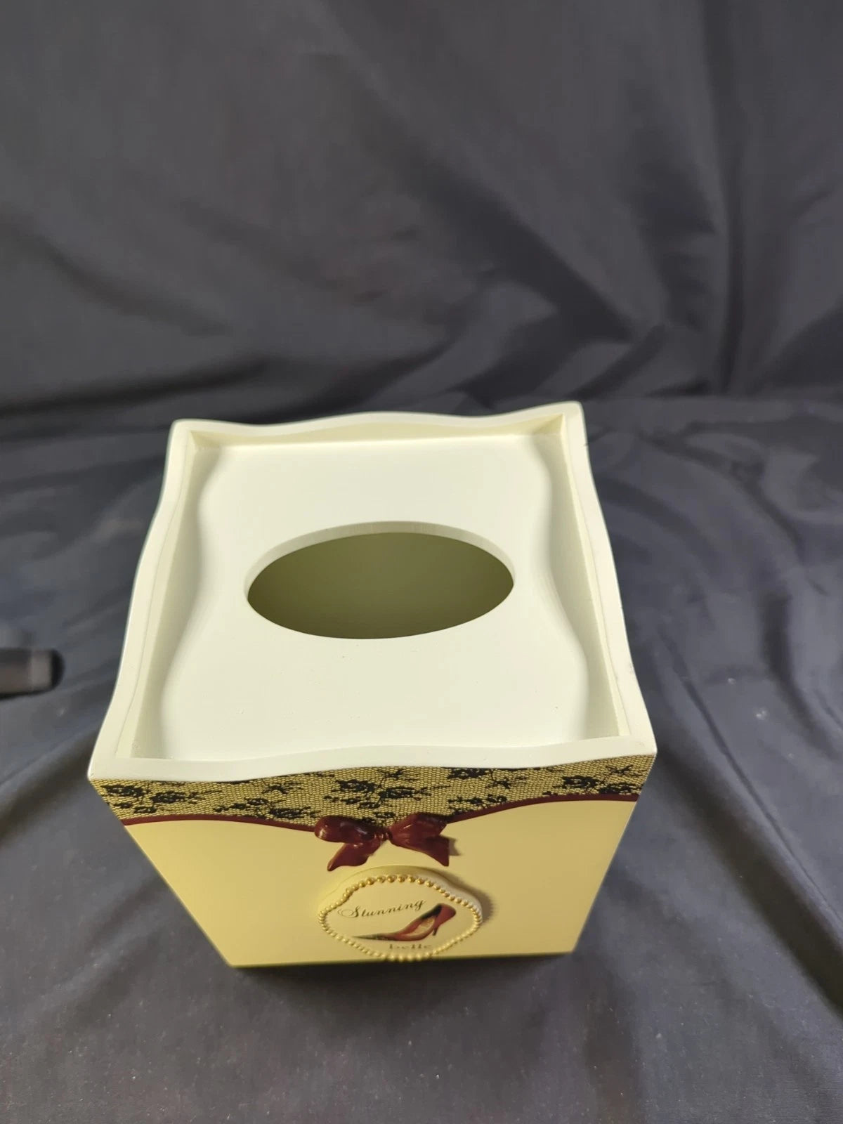 Flirty Tissue Box Cover Decorative Lace Tight Bow Beaded Stunning Belle Design | eBay