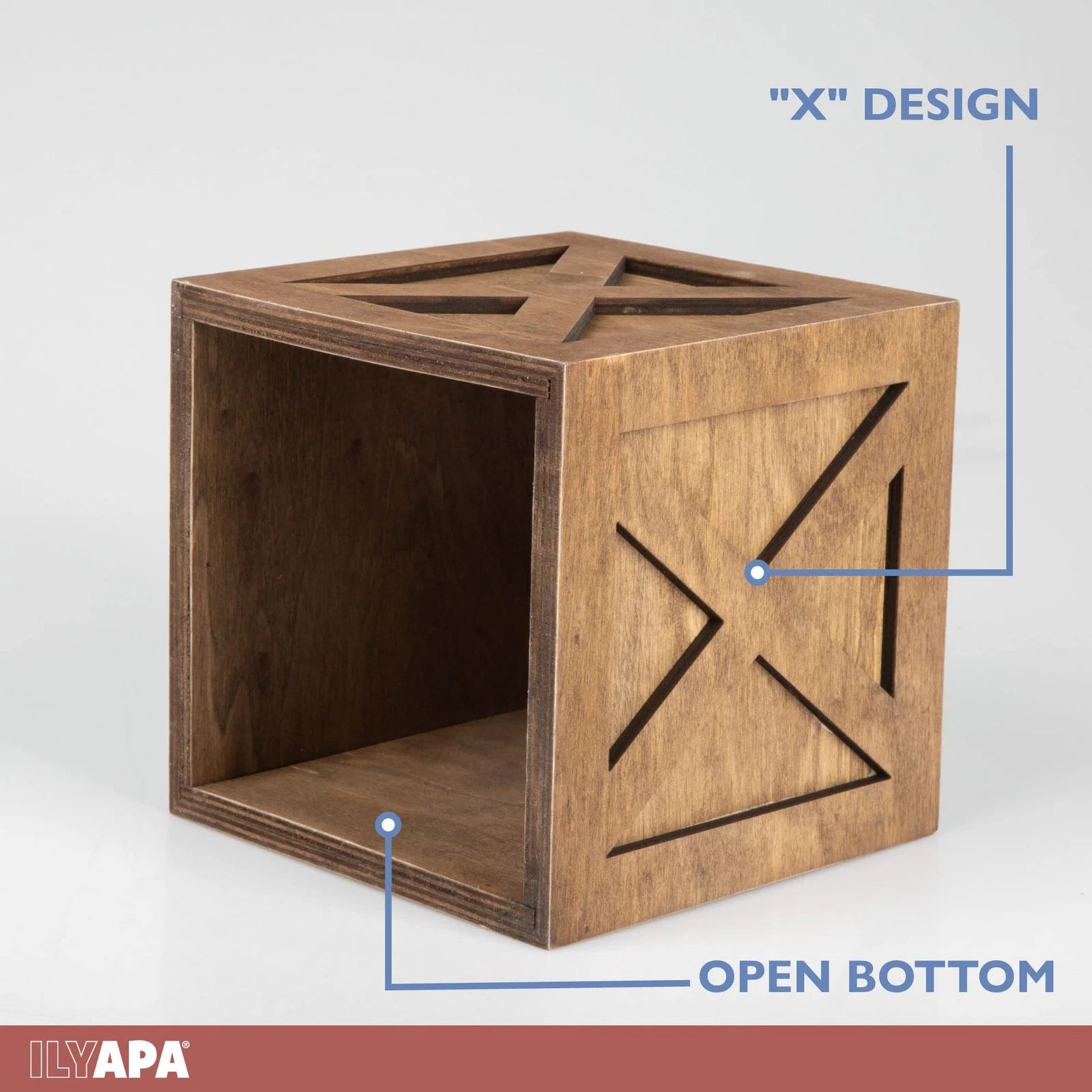 Ilyapa Wood Tissue Box Cover Farmhouse X Patterned- Rustic White Wood Holder | eBay