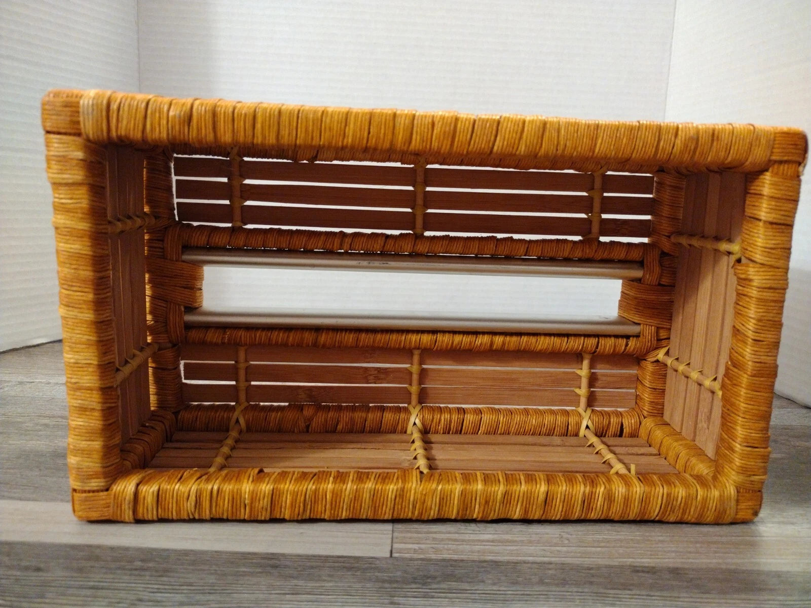 Bamboo Rattan Rectangle Tissue Box Cover With Metal Slot | eBay