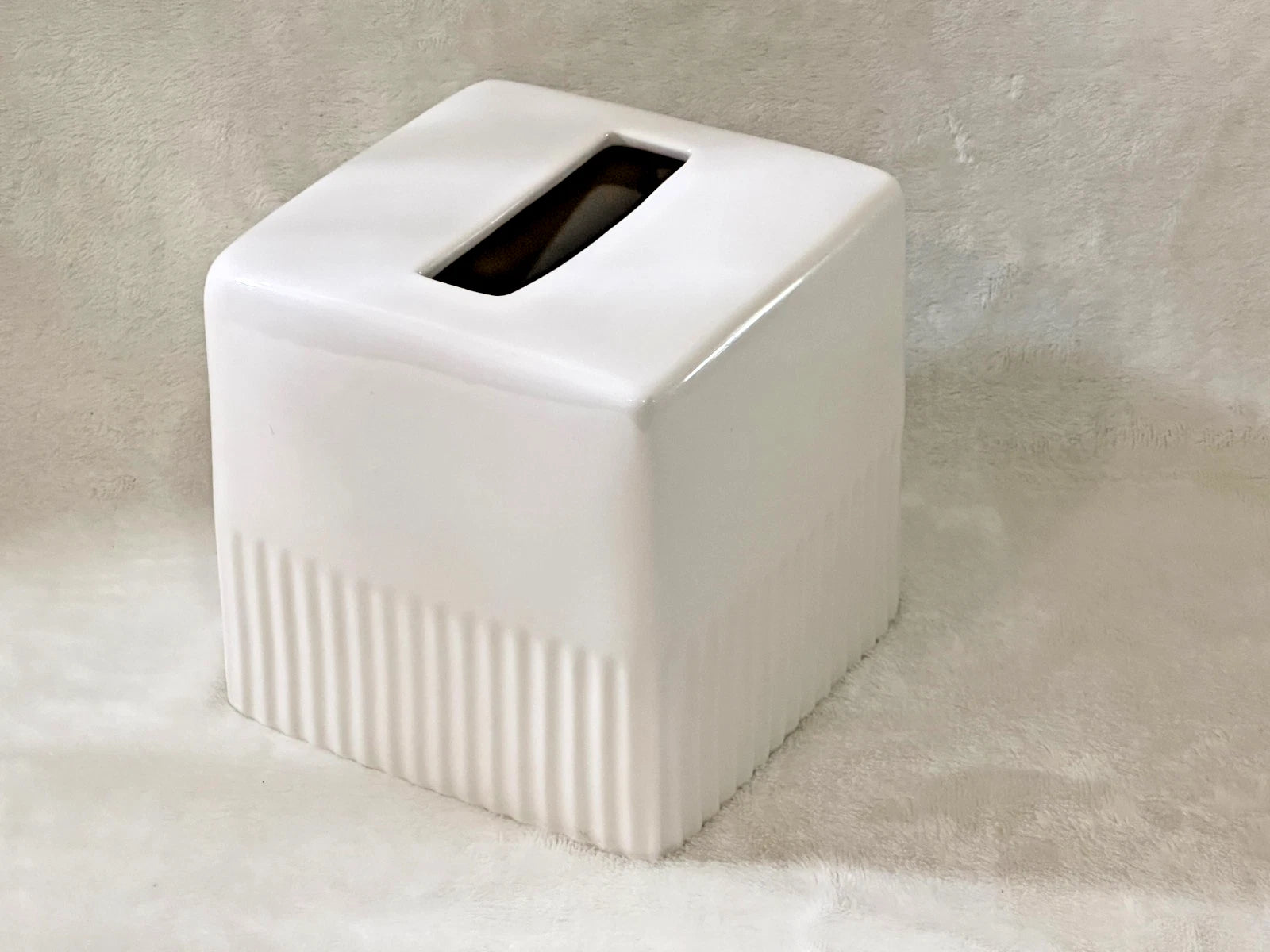 RAE DUNN ~ Tissues ~ Square Block Tissue Box Cover Holder Kleenex ~ Ceramic ~EUC | eBay