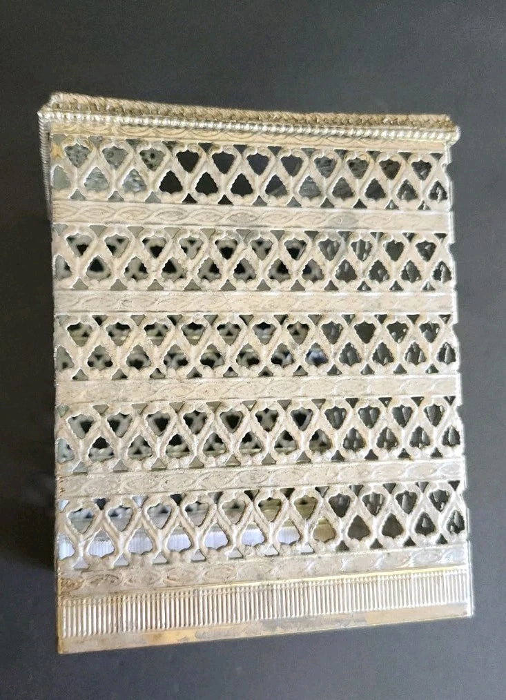 MCM Square Hollywood Regency Silver Tone Filigree Metal Tissue Box Cover Holder | eBay