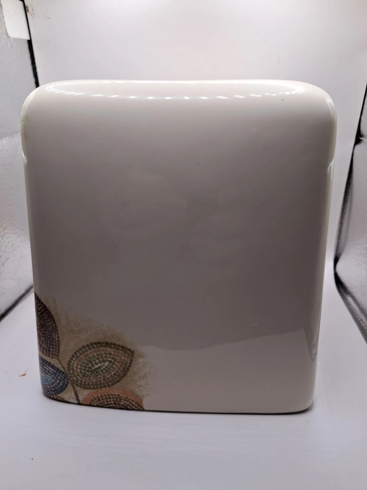 Croscill Ceramic Porcelain Tissue Box Cover Mosaic Leaves Bathroom 5.25" x 6" | eBay