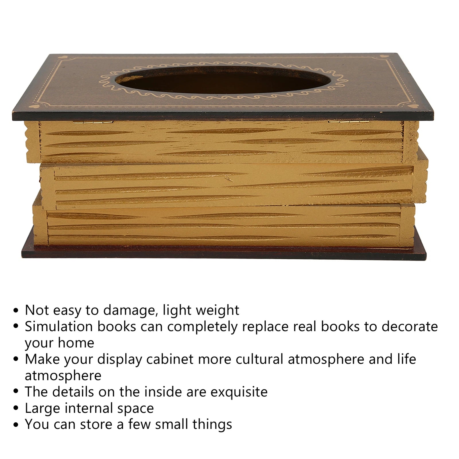 Book Tissue Box Cover Rectangular Tissue Holder Dispenser Paper Cover Case | eBay