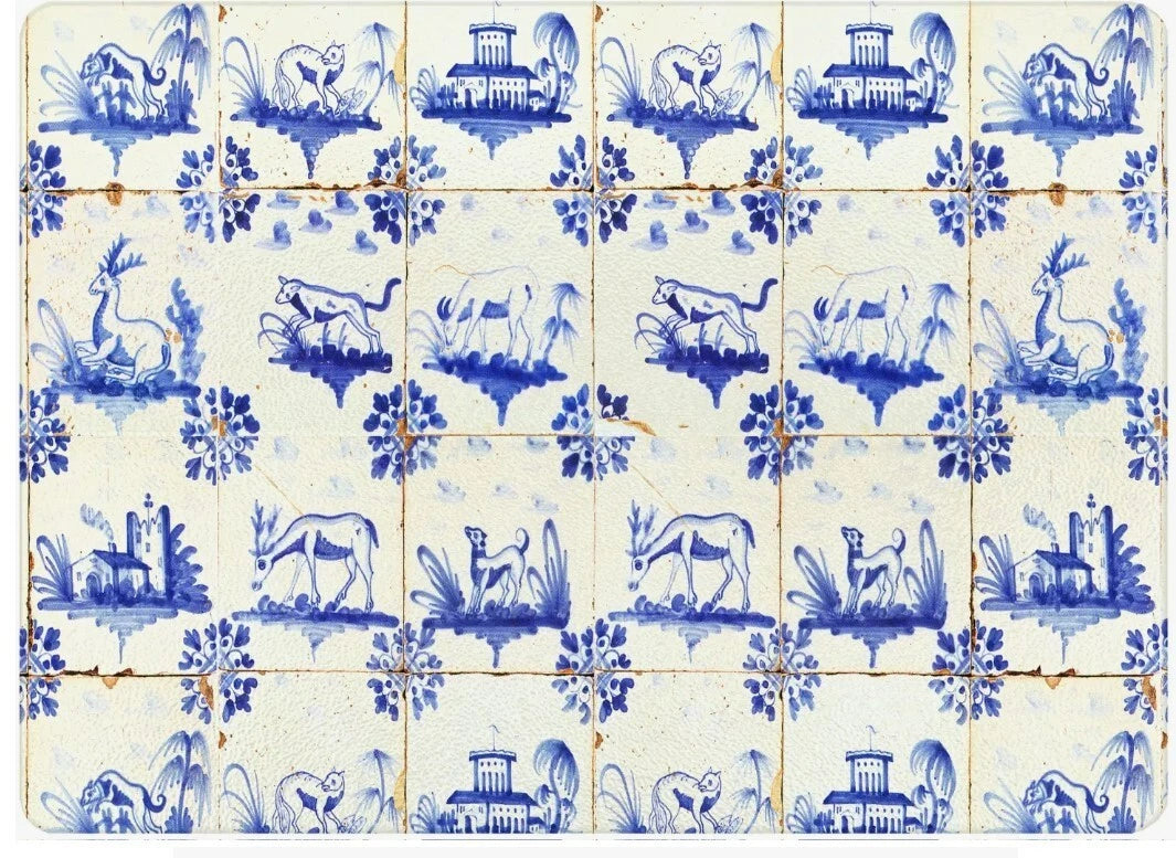 Marye-Kelley, Delft Blue Tiles Cubed Tissue Box Cover, New | eBay