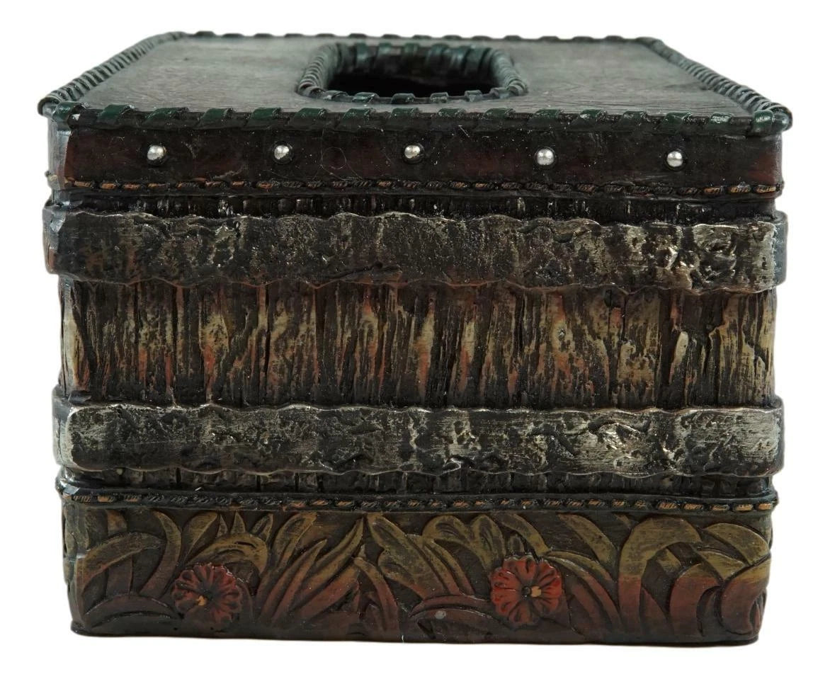 Country Rustic Western Blue Cross W/ Concho Rectangular Tissue Box Holder Case | eBay