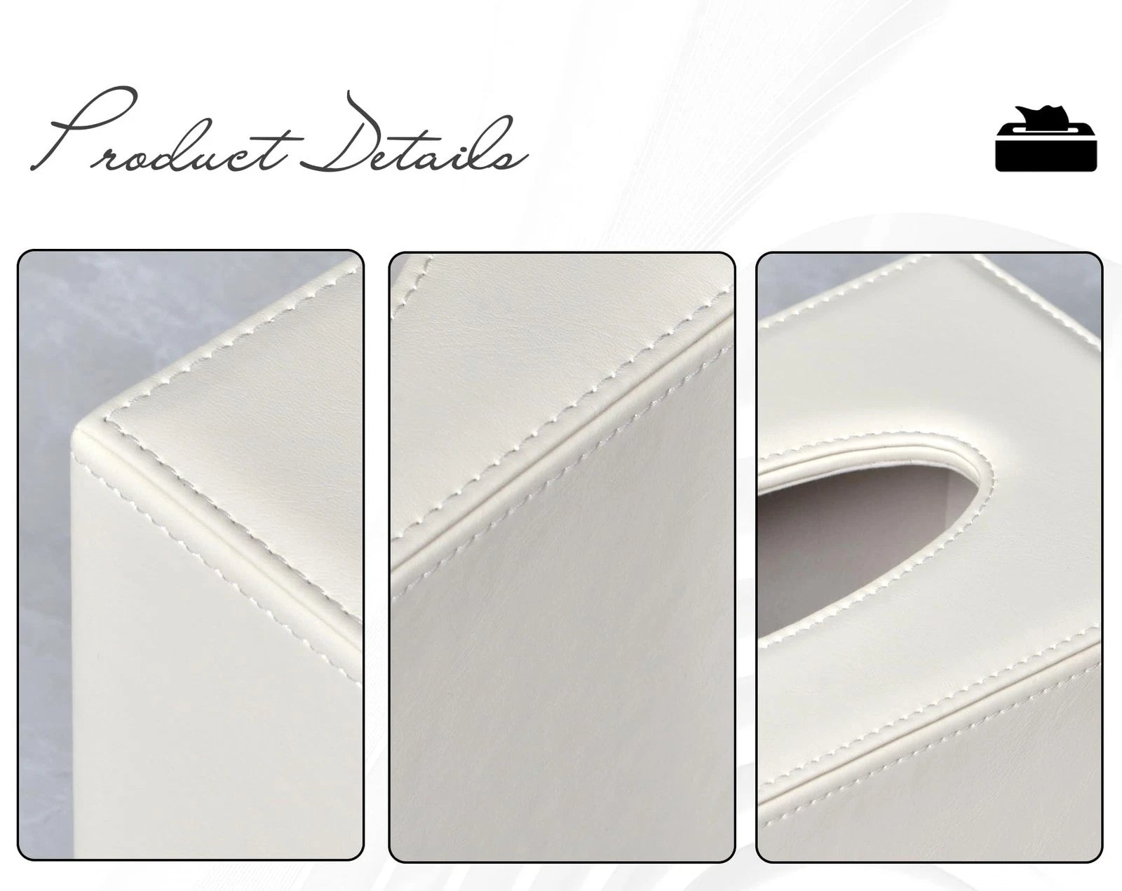 Tissue Box Cover Rectangular Tissue Box Holder for Bathroom (White) | eBay