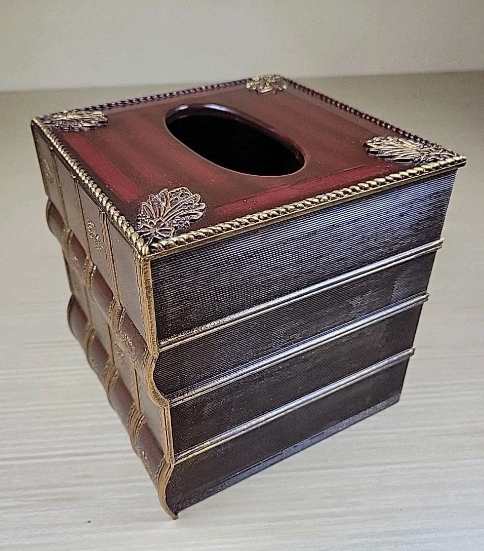 Tissue Cube Box Holder Faux Stack of Books | eBay