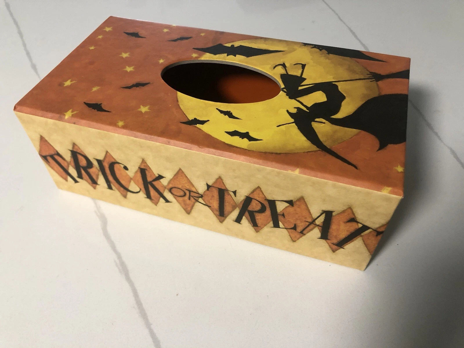 Lang Bob’s Boxes Halloween night Trick Or treat Witch Moon Bats Tissue Box Cover | eBay