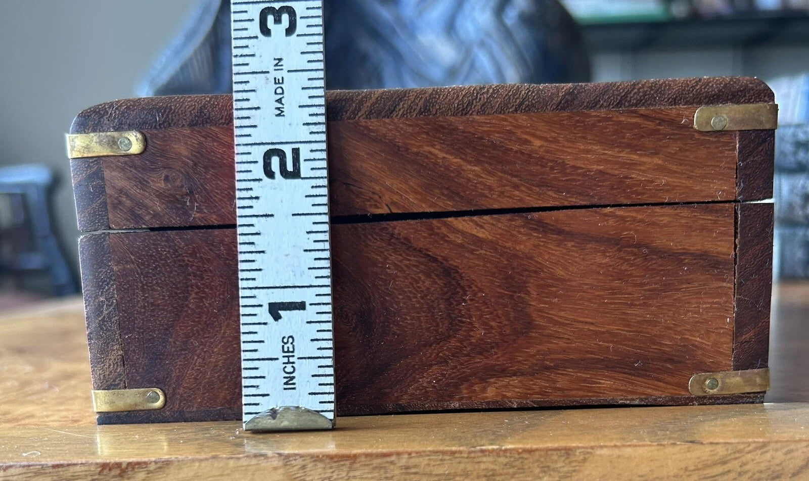 Hand Carved Wood Brass Inlay Tissue or Napkin Box Holder India Boho Decor | eBay