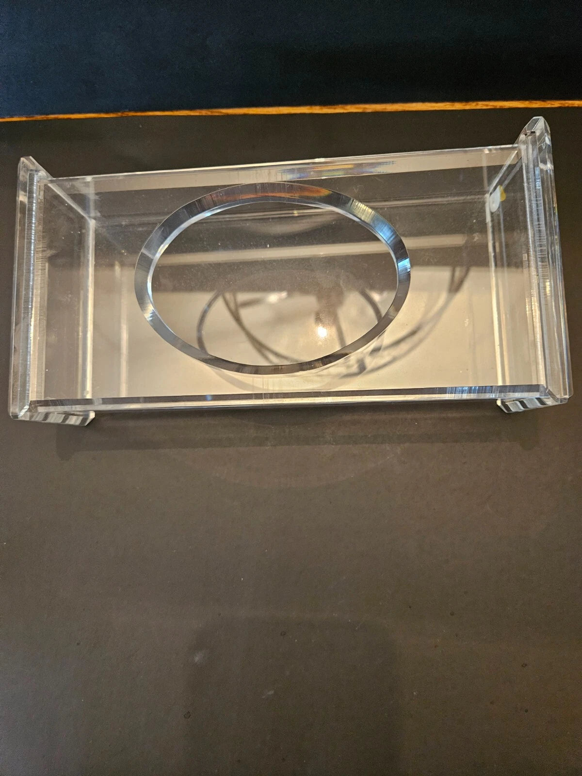 HEAVY GOOD QUALITY LUCITE TISSUE BOX CLEAR | eBay