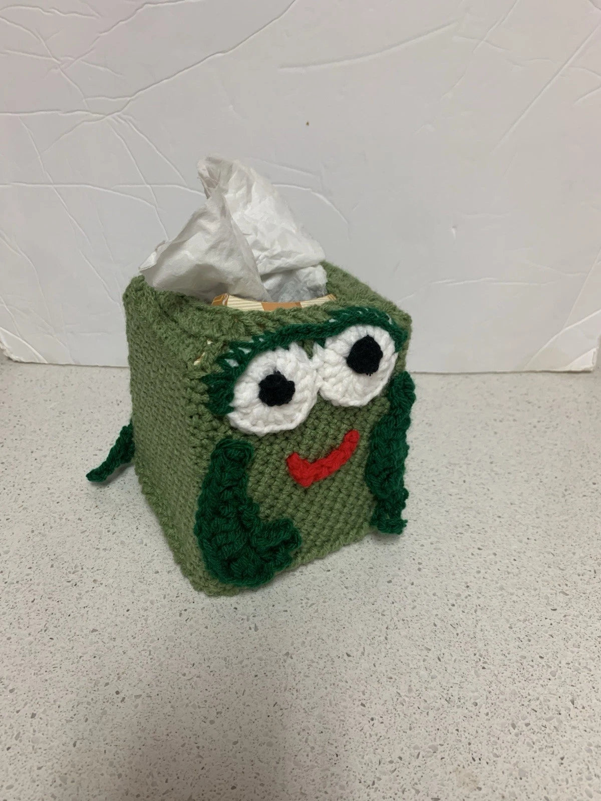 Frog Tissue Box Cover New Handmade Crochet | eBay