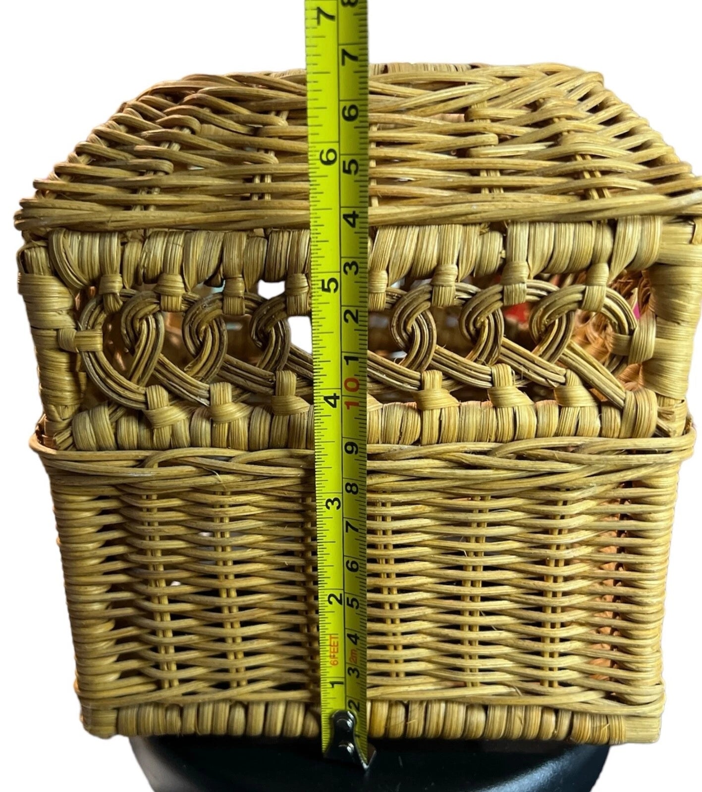 Boho Wicker Ratan Woven Square with Rounded Top Tissue Box Cover | eBay