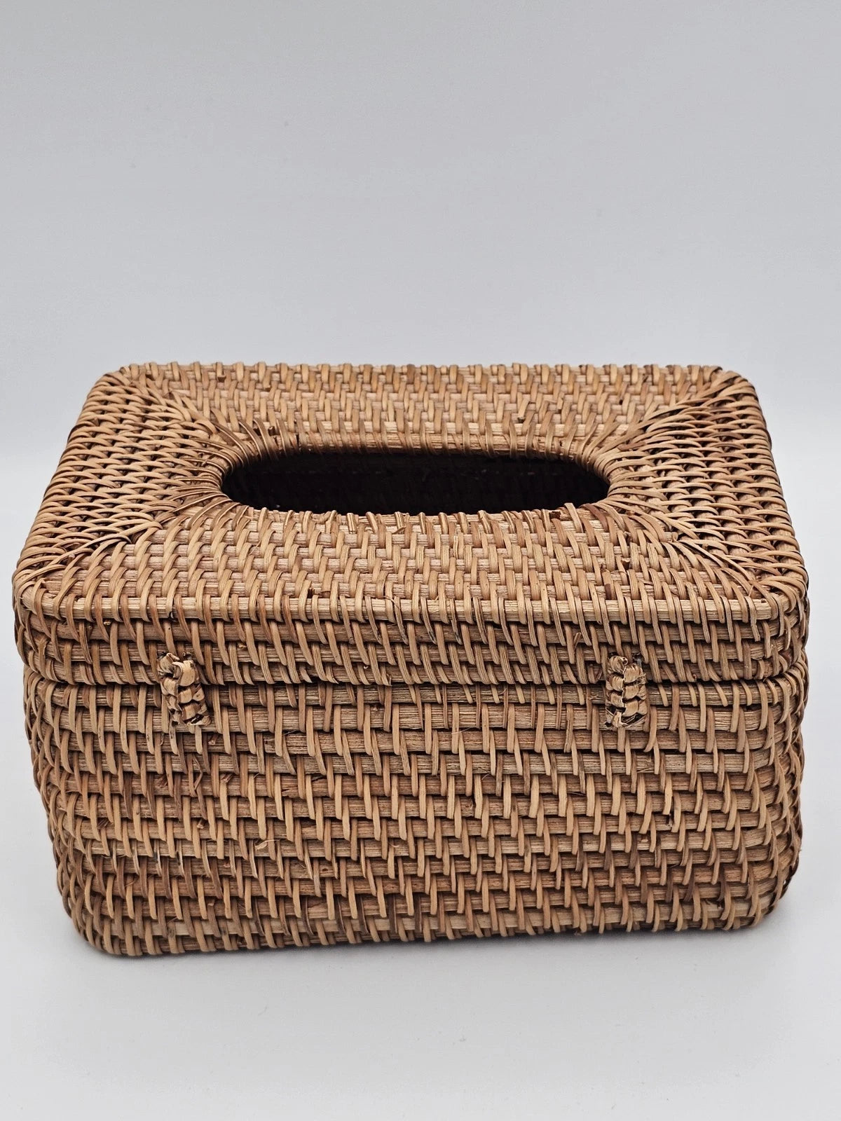 Rattan Tissue Box Cover Square, Hand Woven Wicker Facial Tissue Holder with | eBay