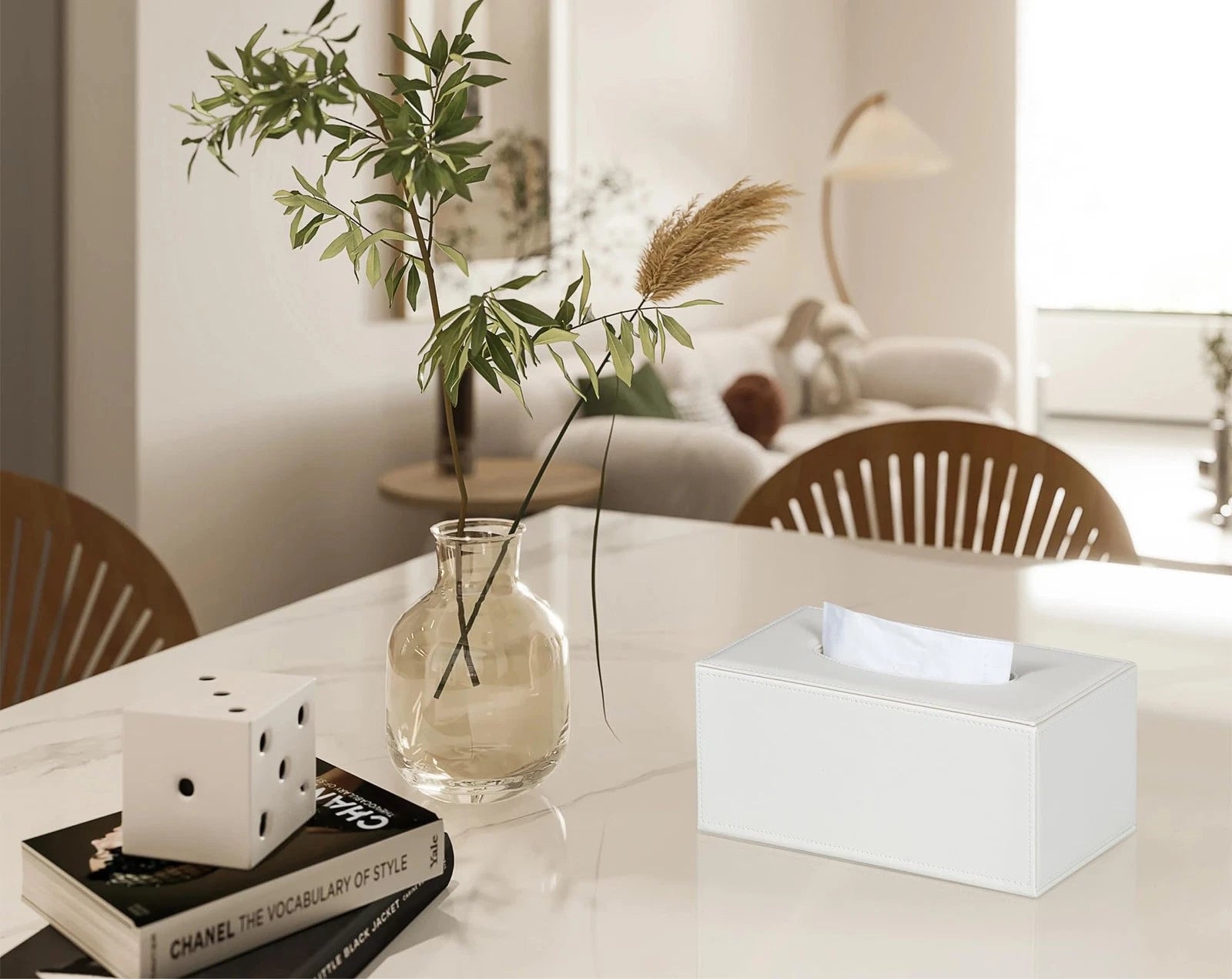 Tissue Box Cover Rectangular Tissue Box Holder for Bathroom (White) | eBay