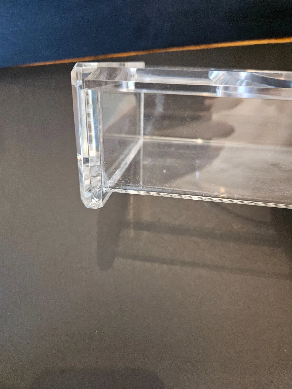 HEAVY GOOD QUALITY LUCITE TISSUE BOX CLEAR | eBay
