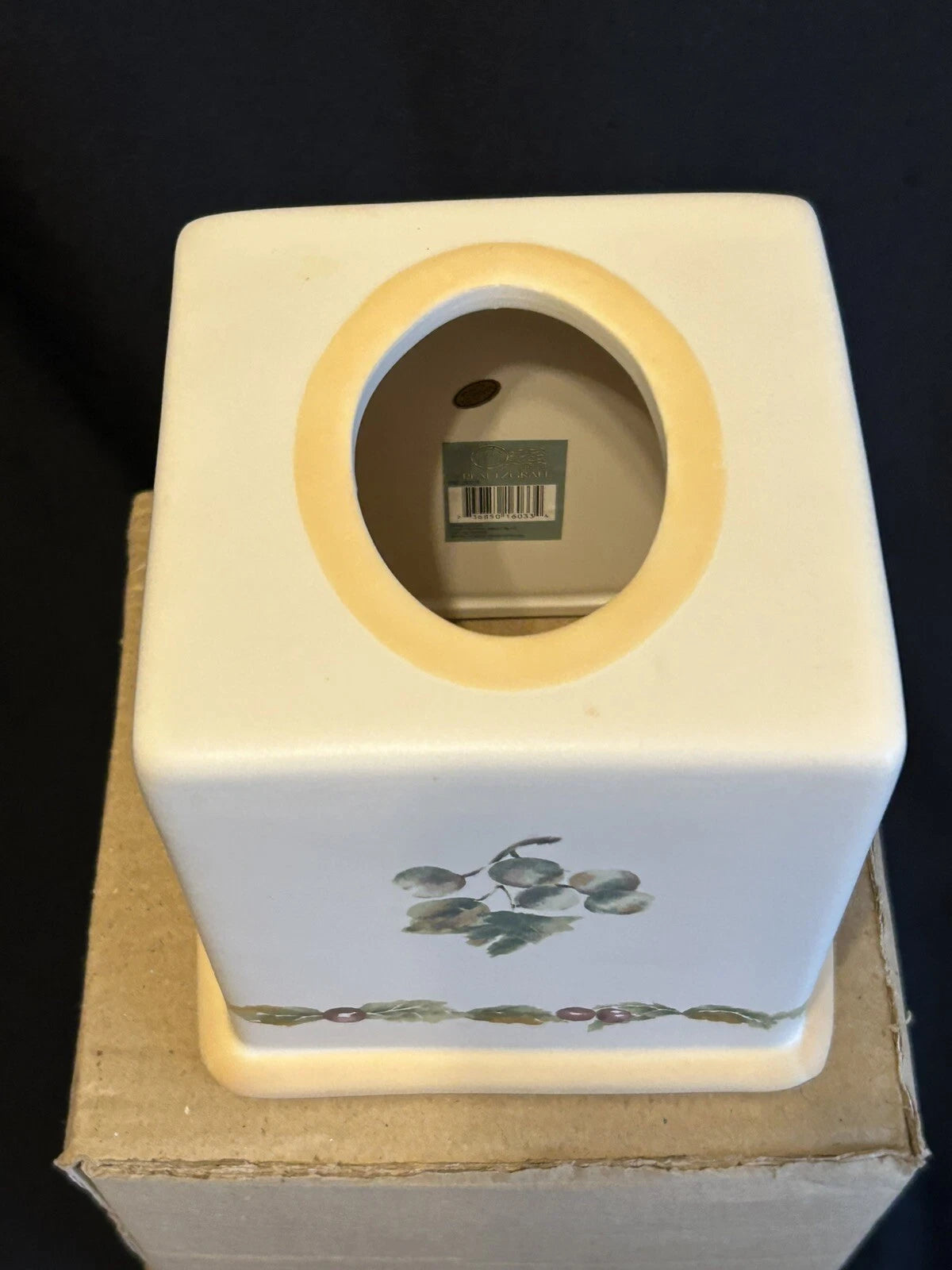 PFALTZGRAFF GIFTWARE PF 2027 STONEWARE TISSUE BOX COVER GRAPES In Box | eBay